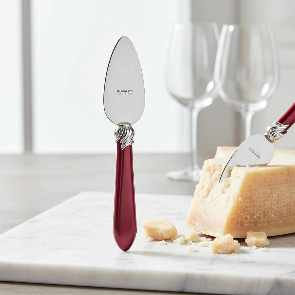 Falabella Brilliant Parmesan Cheese Knife - Burgundy