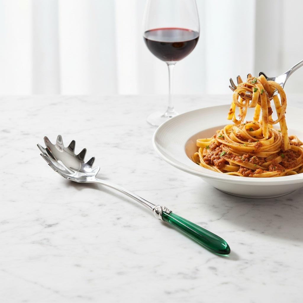 Falabella Brilliant Pasta / Spaghetti Server - Emerald Green