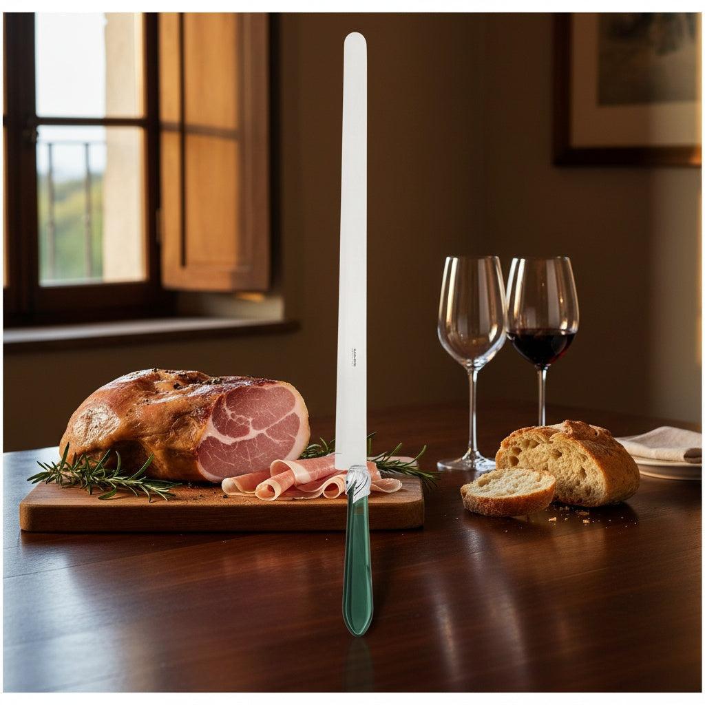 Falabella Brilliant Ham Knife 40 cm (15.75 inch) - Emerald Green-Casa Bugatti USA