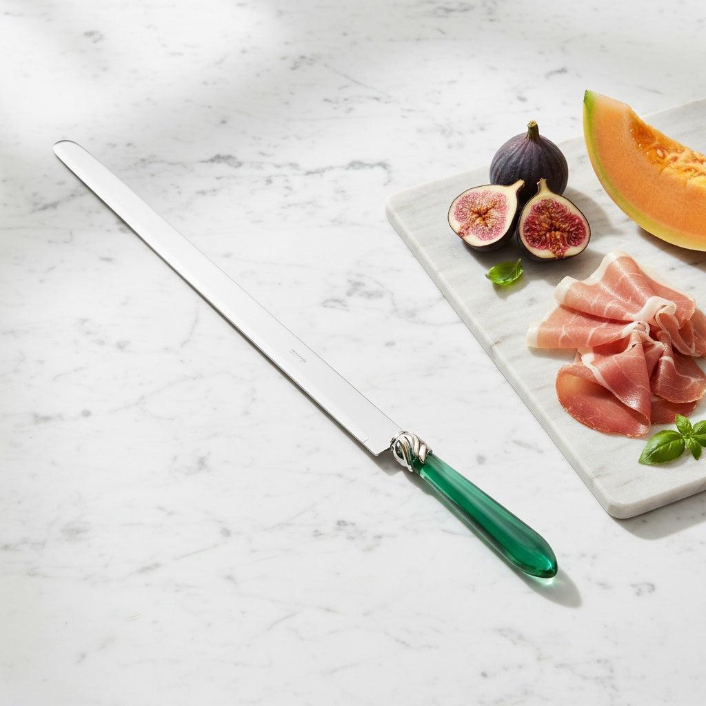 Falabella Brilliant Ham Knife 40 cm (15.75 inch) - Emerald Green-Casa Bugatti USA