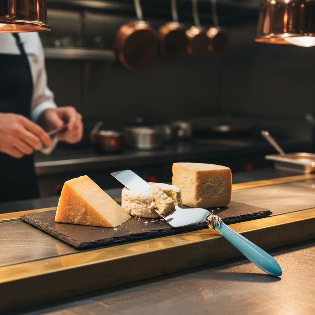 Falabella Brilliant Soft Cheese Offset Knife - Sky Blue-Casa Bugatti USA