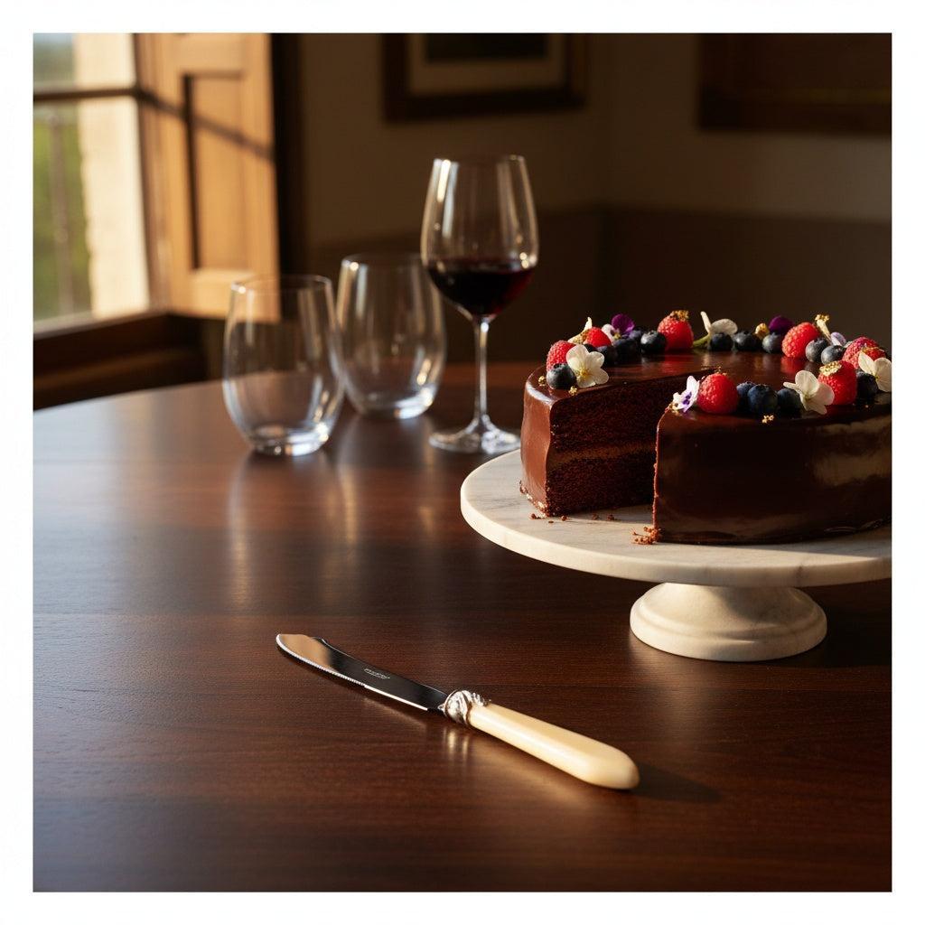 Falabella Brilliant Cake Knife 28 cm (11.02 inch) - Ivory-Casa Bugatti USA