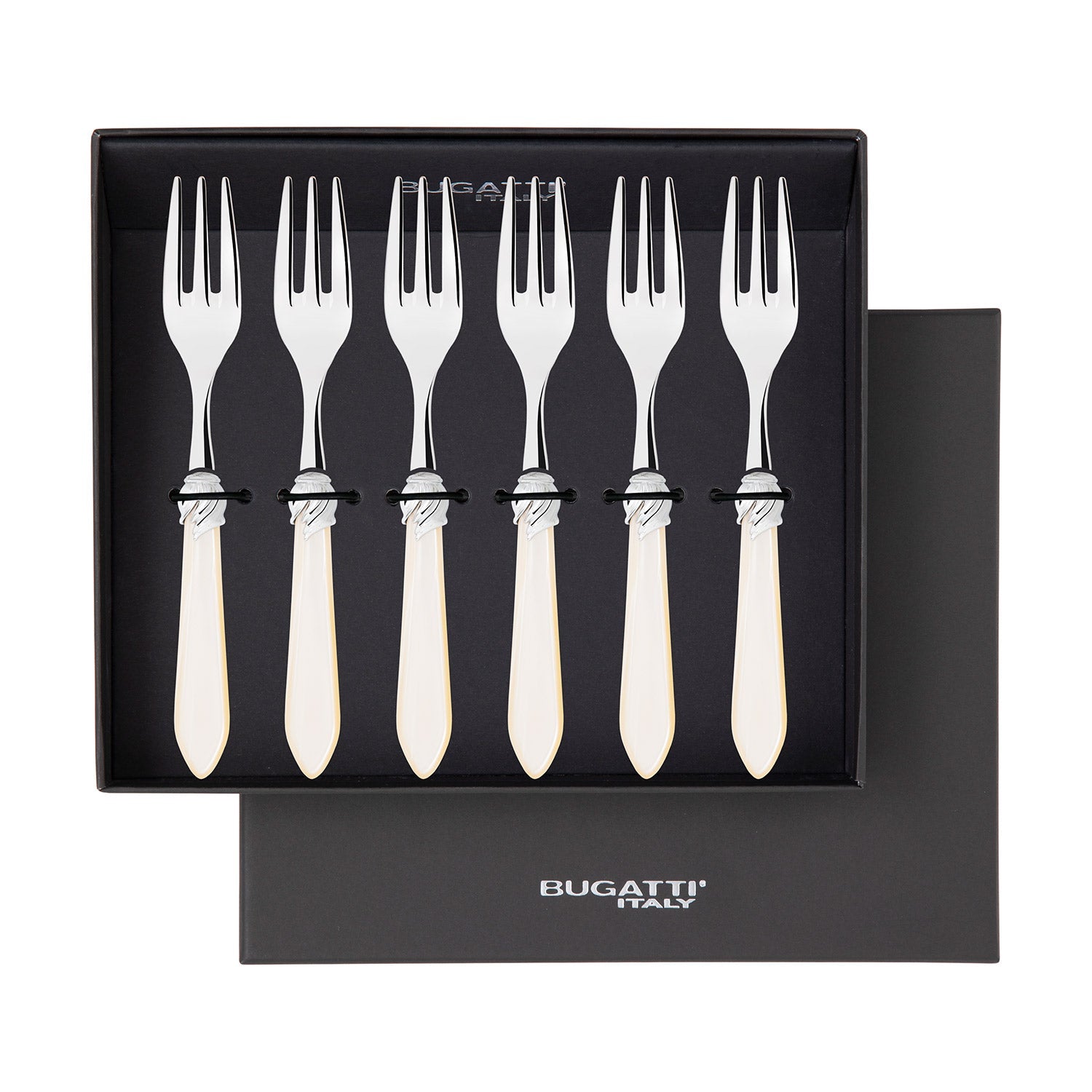 Falabella Brilliant Cocktail / Cake Fork Set in gift box - Ivory