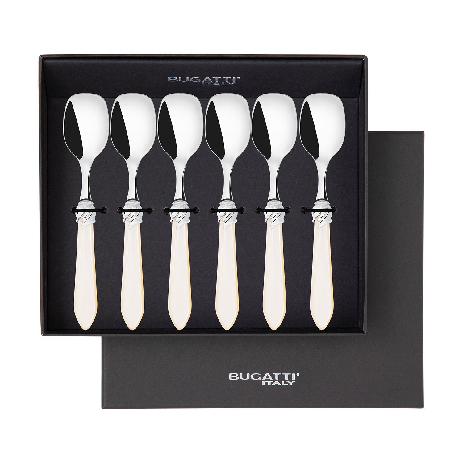 Falabella Brilliant Ice Cream Spoons Set in gift box - Ivory