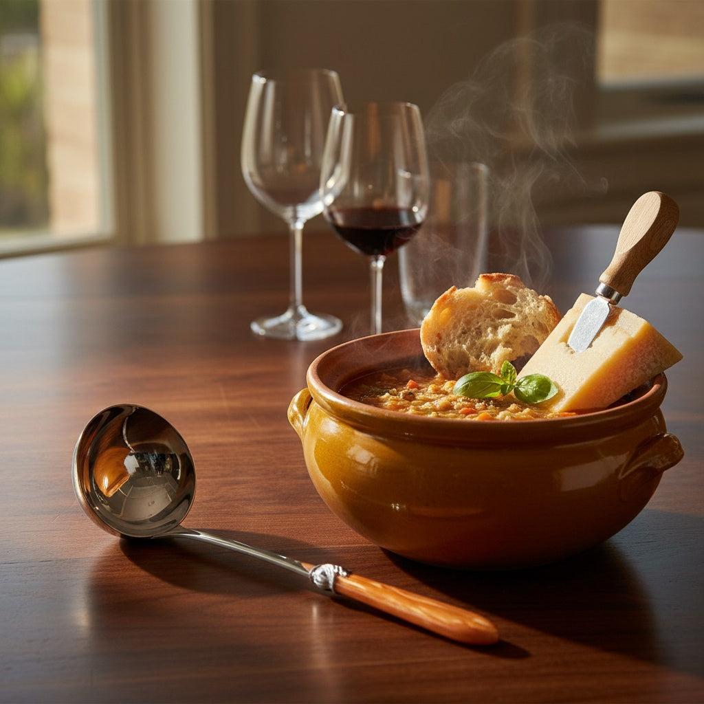 Falabella Brilliant Soup Ladle - Tangerine-Casa Bugatti USA