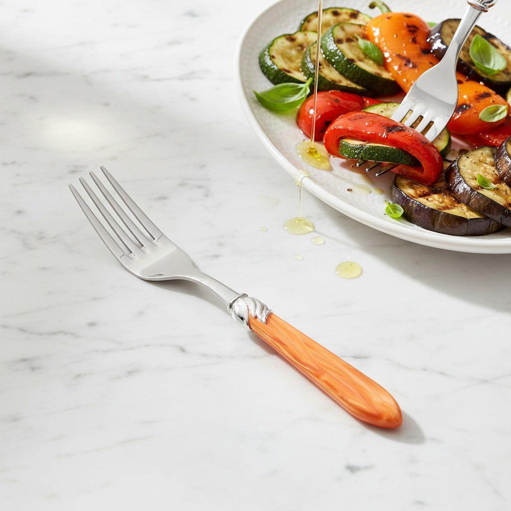Falabella Brilliant Serving Fork - Tangerine