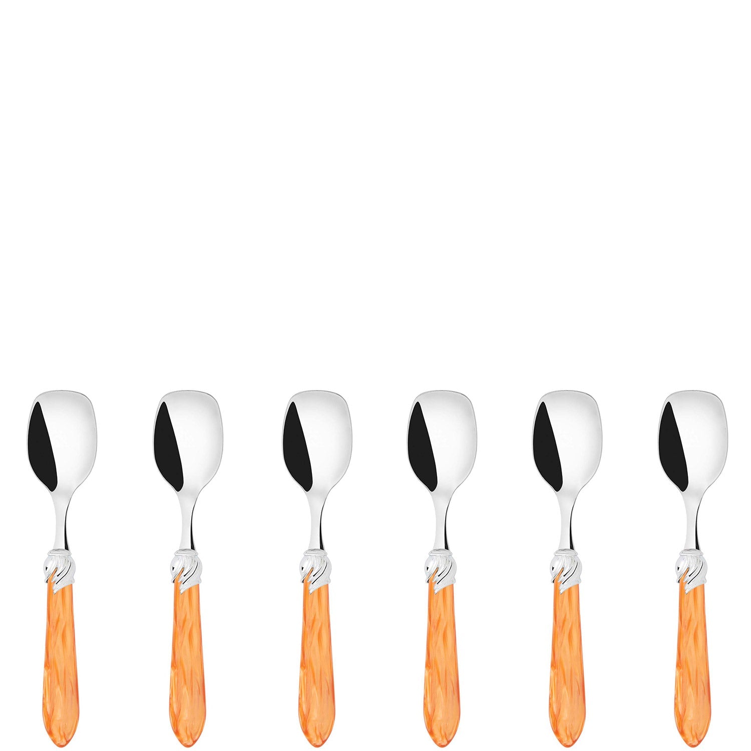 Falabella Brilliant Ice Cream Spoons Set in gift box - Tangerine-Casa Bugatti USA