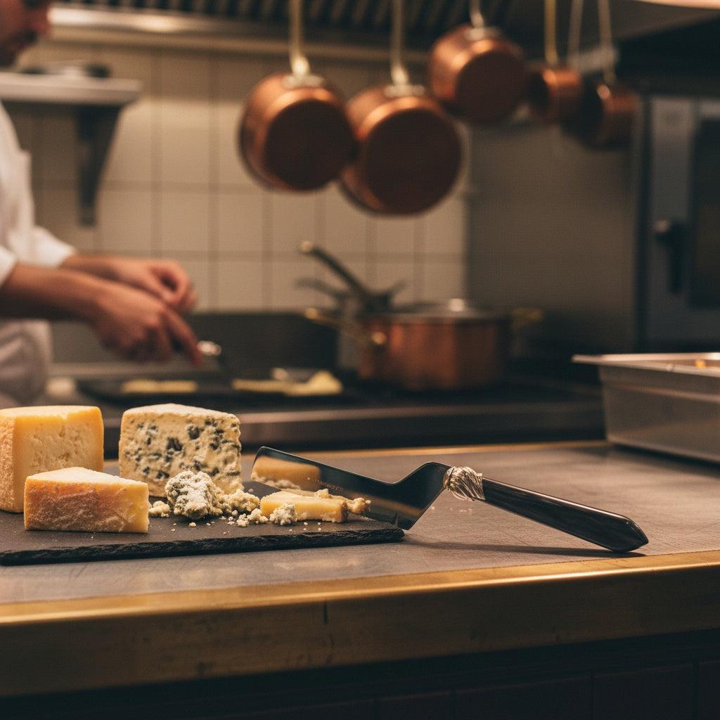 Falabella Brilliant Soft Cheese Offset Knife - Charcoal
