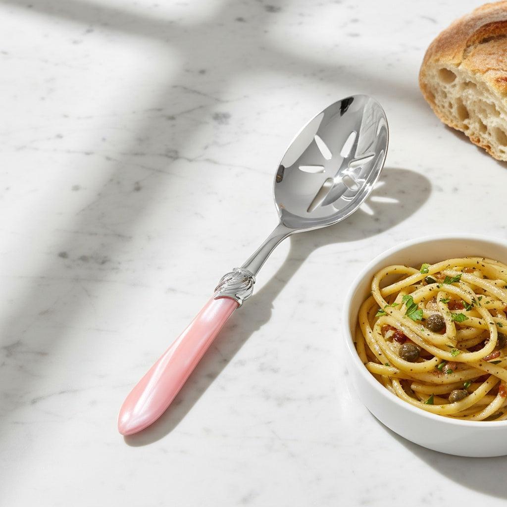 Falabella Brilliant Slotted Serving Spoon - Pink-Casa Bugatti USA