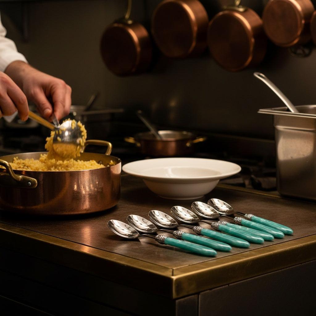 Falabella Brilliant Asian Rice Spoons Set - Aqua-Casa Bugatti USA