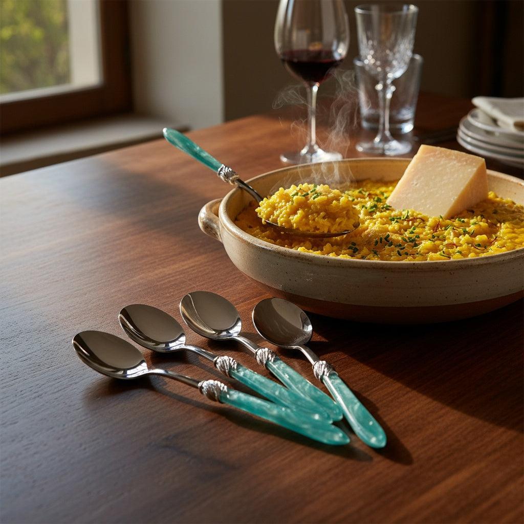 Falabella Brilliant Asian Rice Spoons Set - Aqua-Casa Bugatti USA