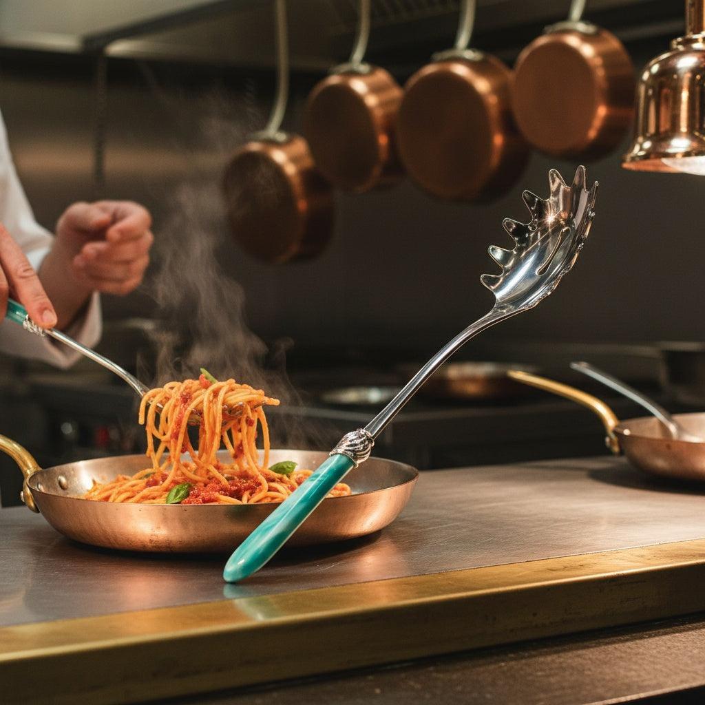 Falabella Brilliant Pasta / Spaghetti Server - Aqua