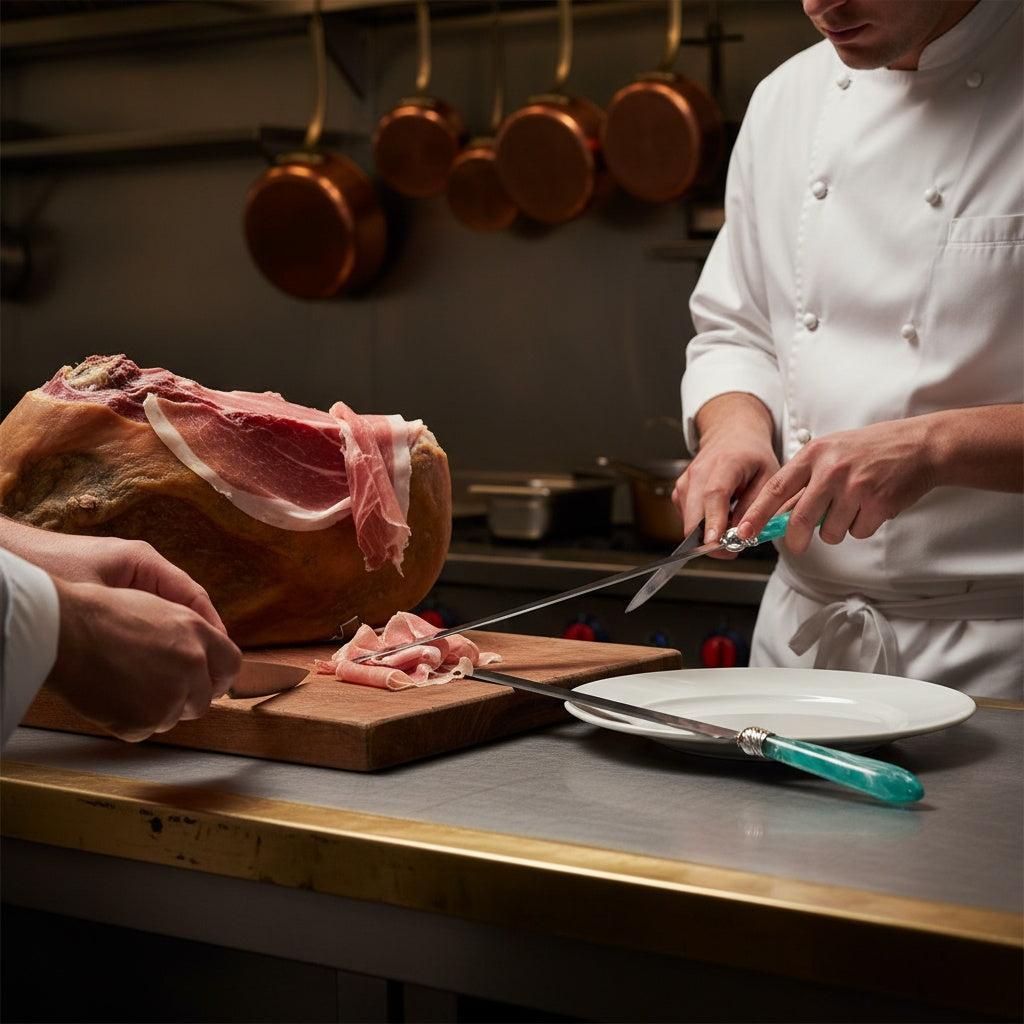 Falabella Brilliant Ham Knife 40 cm (15.75 inch) - Aqua-Casa Bugatti USA