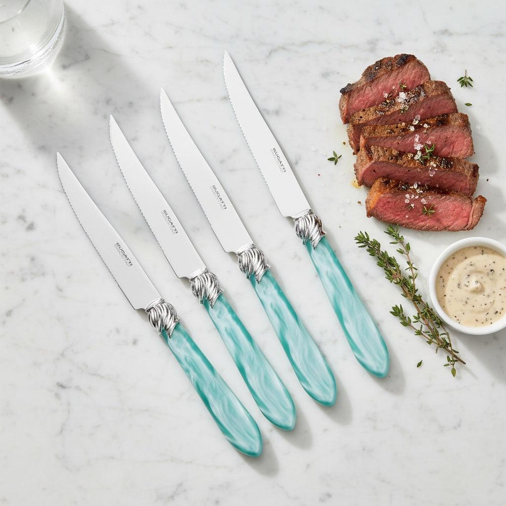 Falabella Brilliant 6 Piece Steak knife Set - Aqua-Casa Bugatti USA