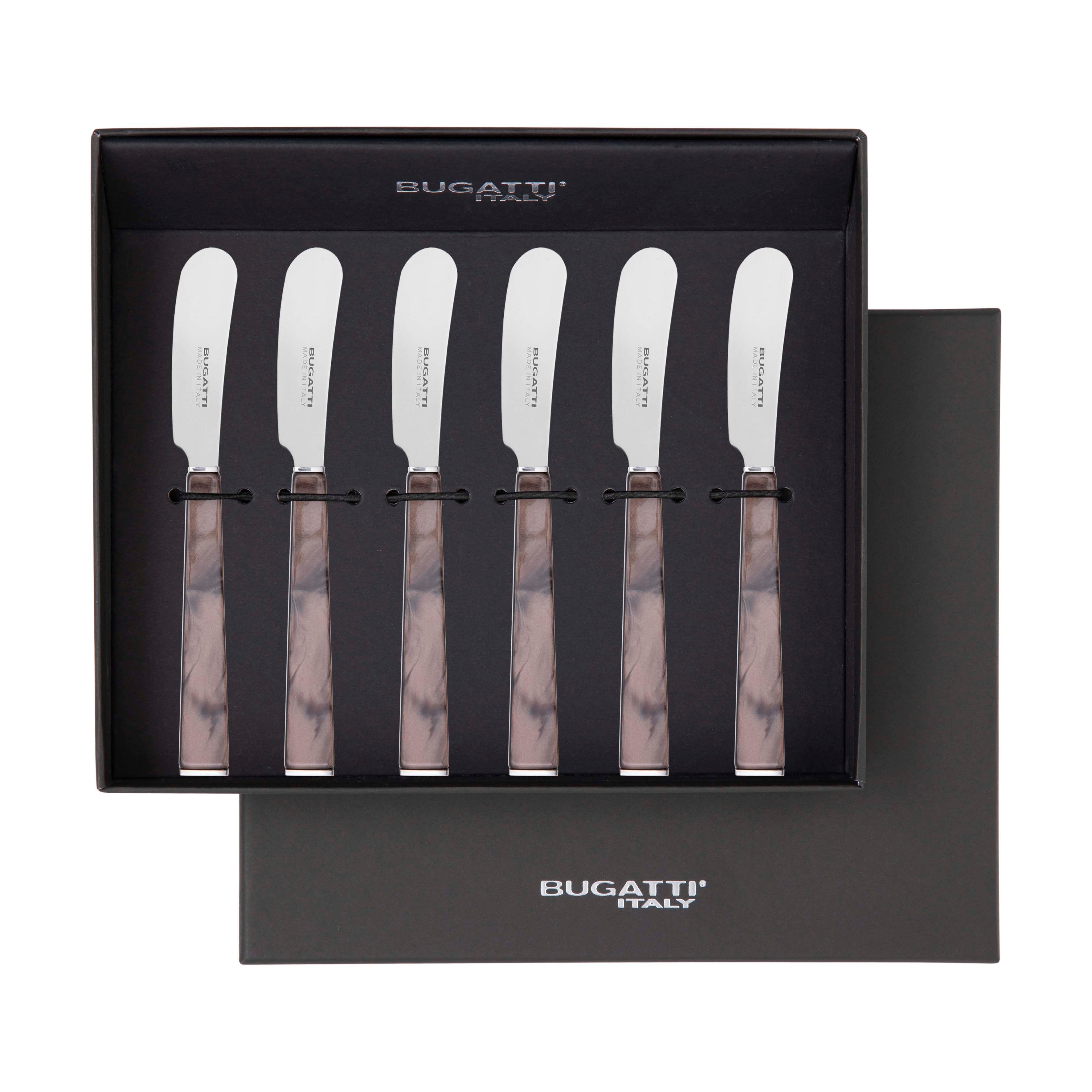GEOM Butter Knives Set in Gift Box - Chocolate