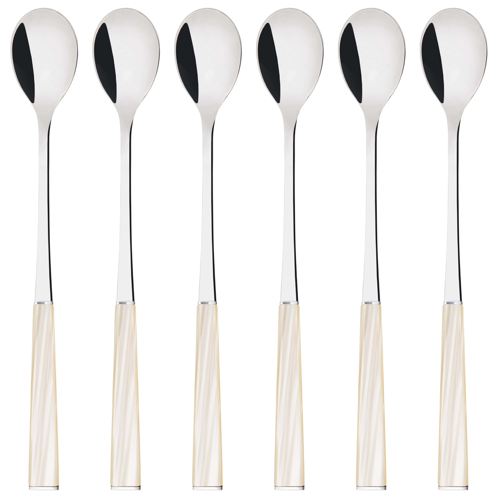 GEOM Ice Tea Spoons Set in Gift Box - Ivory-Casa Bugatti USA