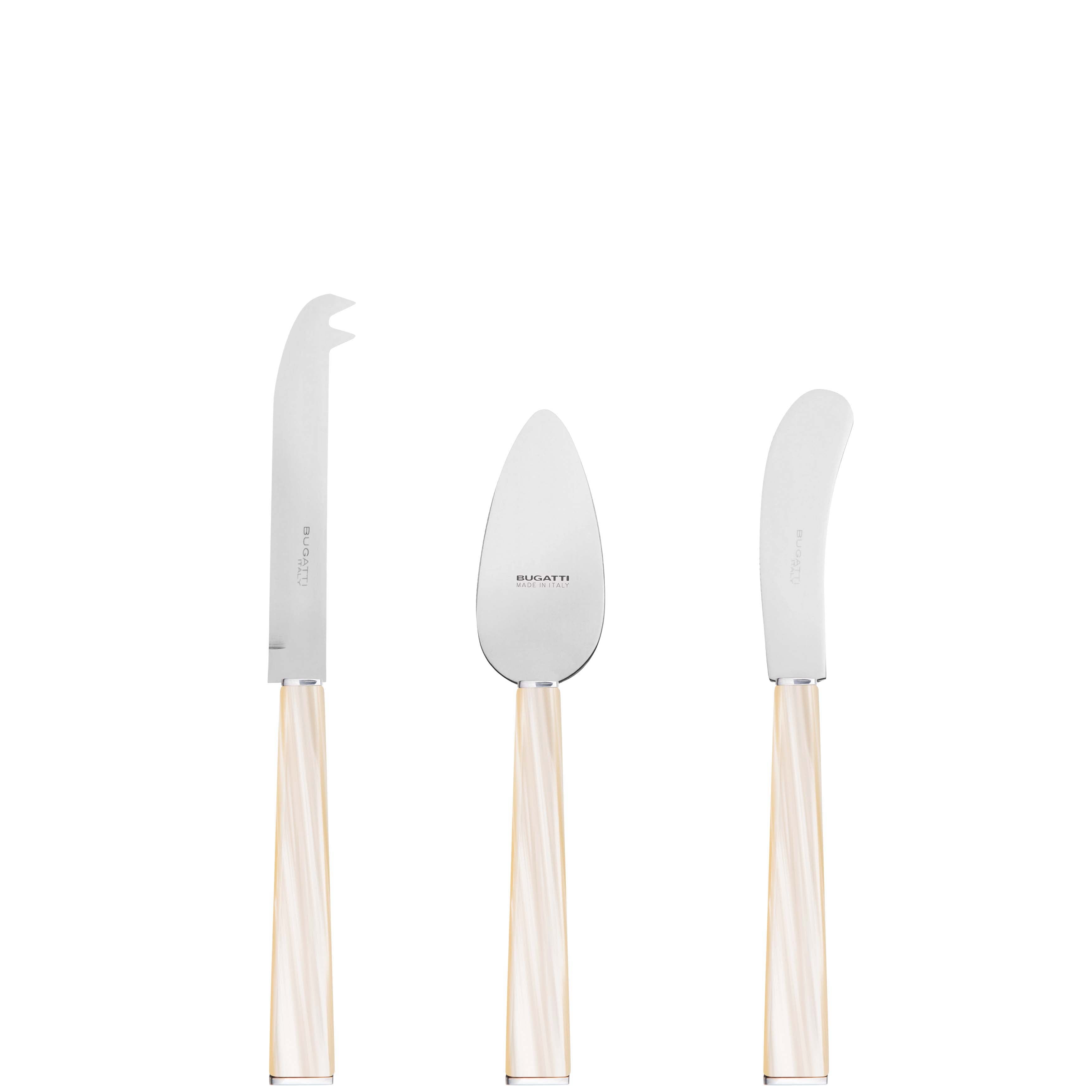 GEOM Cheese Knives Set in Gift Box - Ivory-Casa Bugatti USA