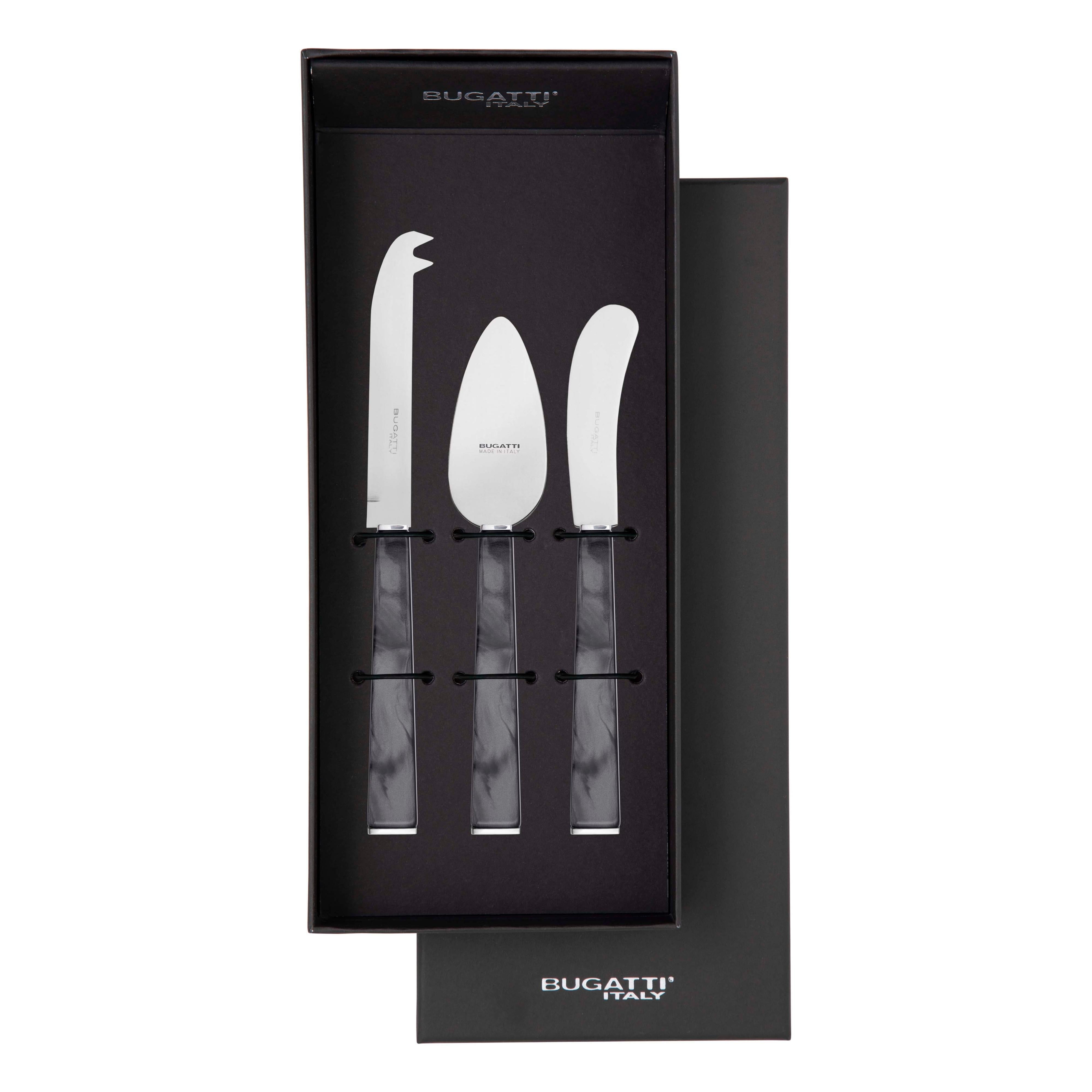 GEOM Cheese Knives Set in Gift Box - Charcoal