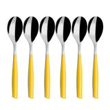 Glamour 6 Piece Coffee Spoon Set - Yellow