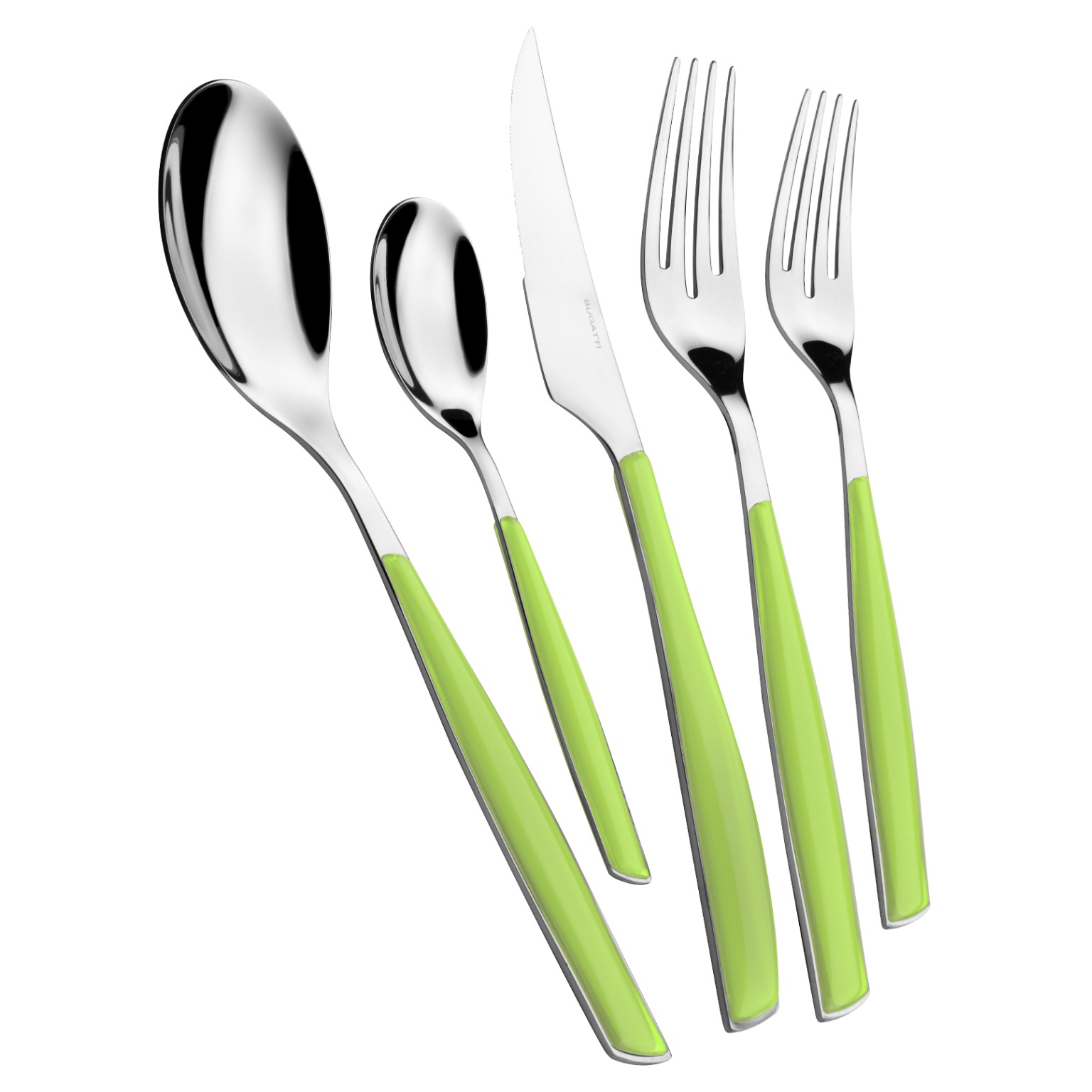 Glamour 5 Piece Place Setting - GREEN APPLE-Casa Bugatti USA