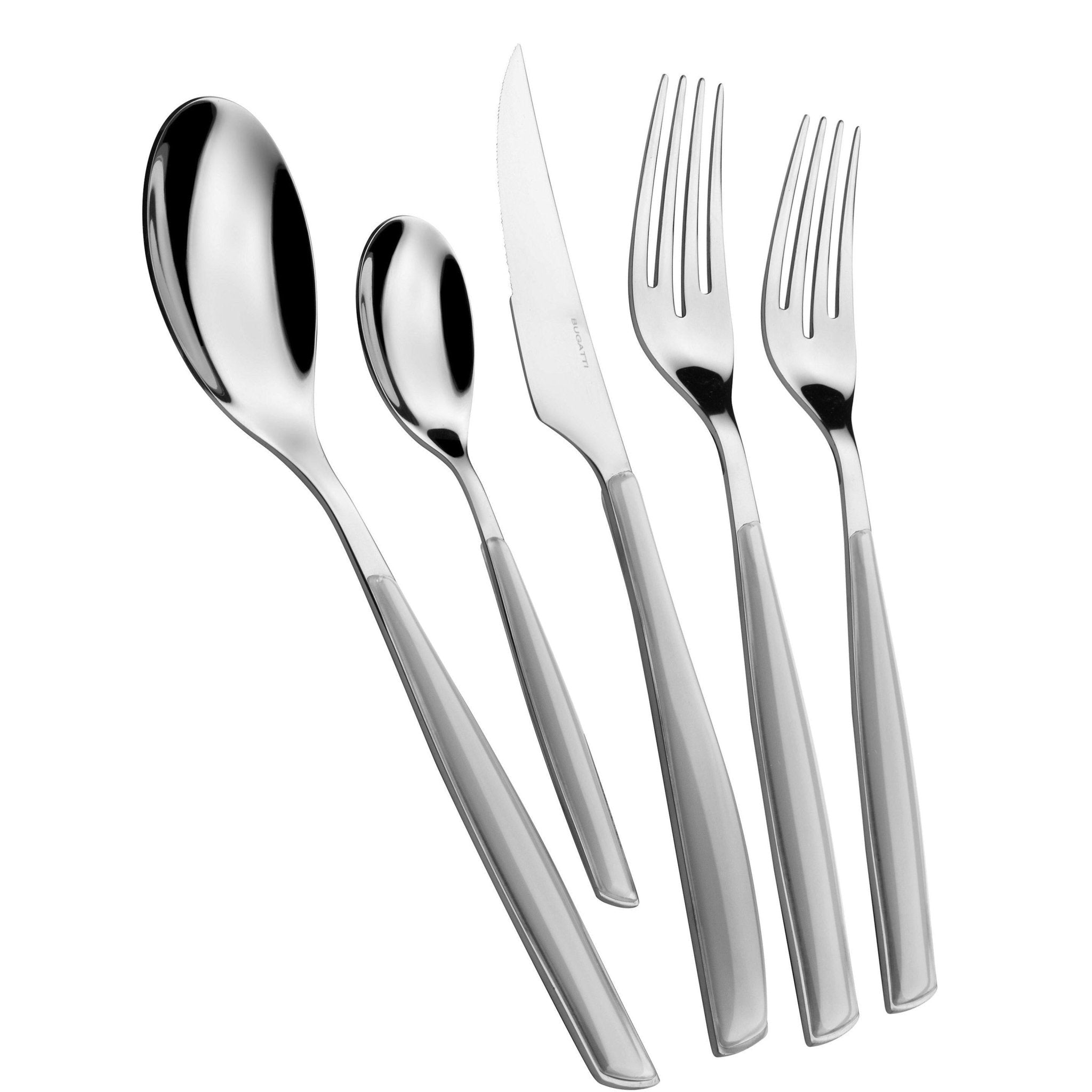 Glamour 5 Piece Place Setting - GREY-Casa Bugatti USA
