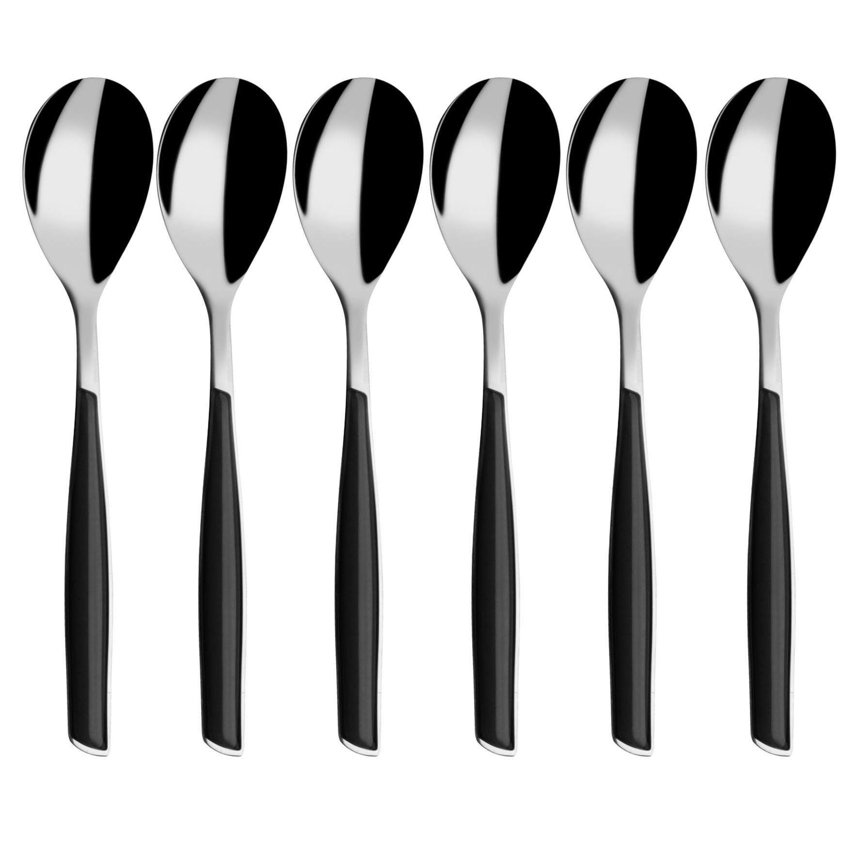Glamour Coffee Spoons Set black piano-Casa Bugatti USA
