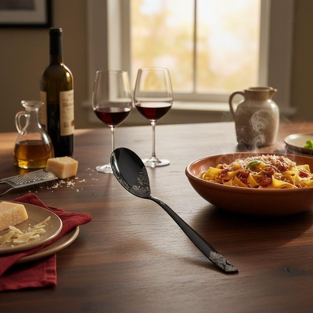 Riviera Black Devorè Serving Spoon