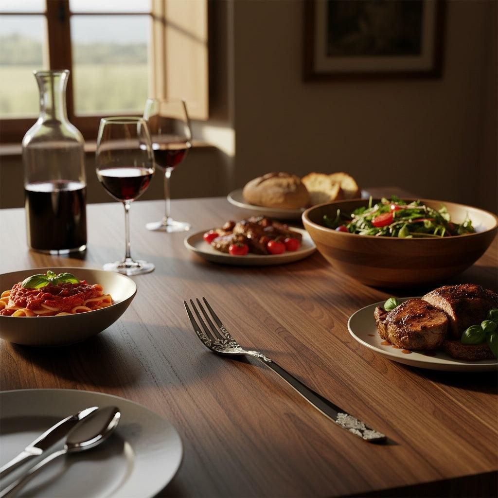 Riviera Black Devorè Serving Fork-Casa Bugatti USA