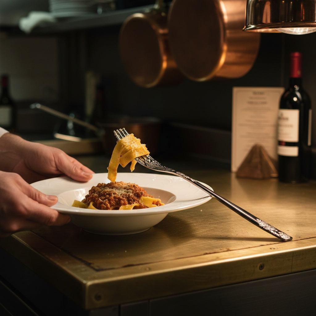 Riviera Black Devorè Serving Fork-Casa Bugatti USA