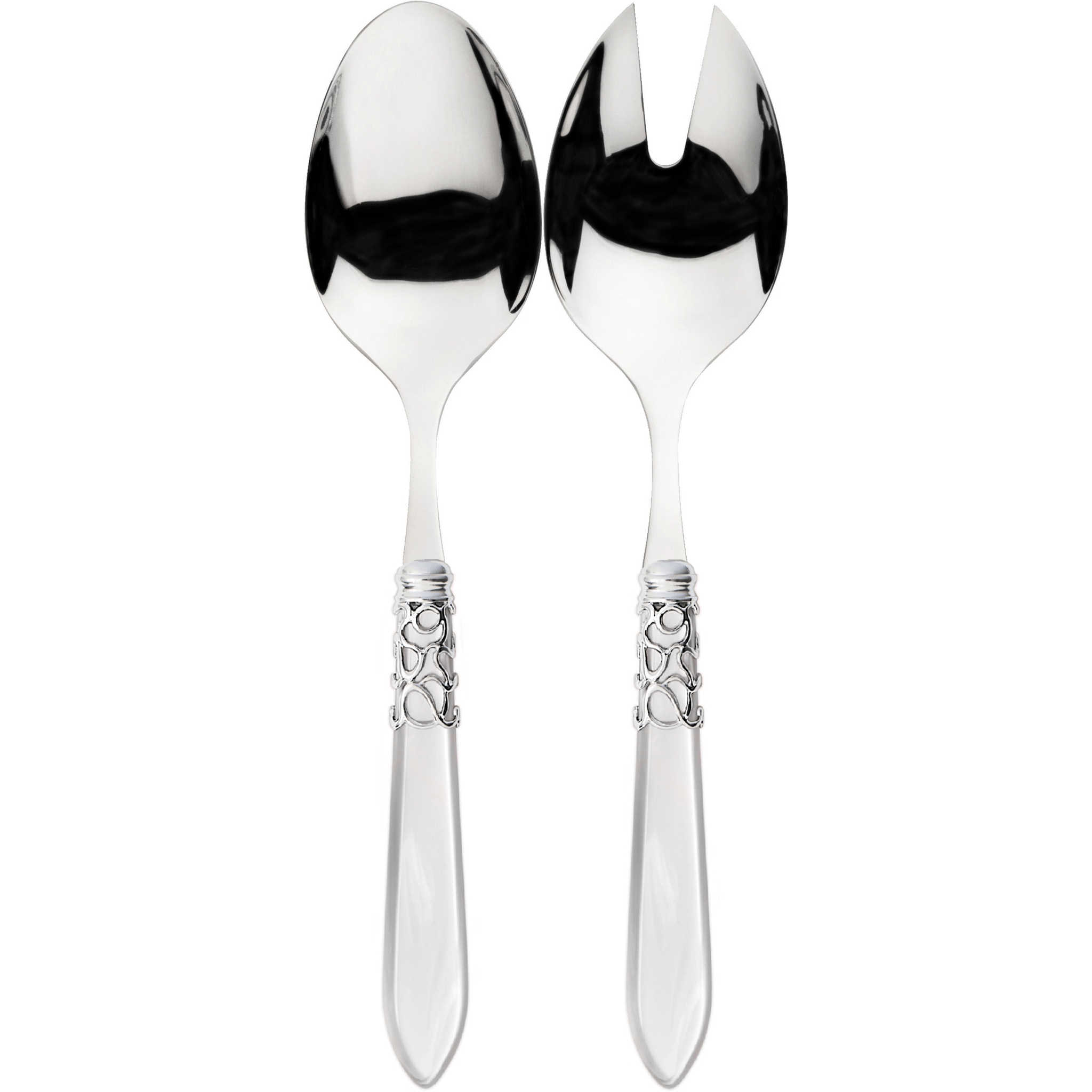 Melodia 2 Piece Salad Serving Set white-Casa Bugatti USA