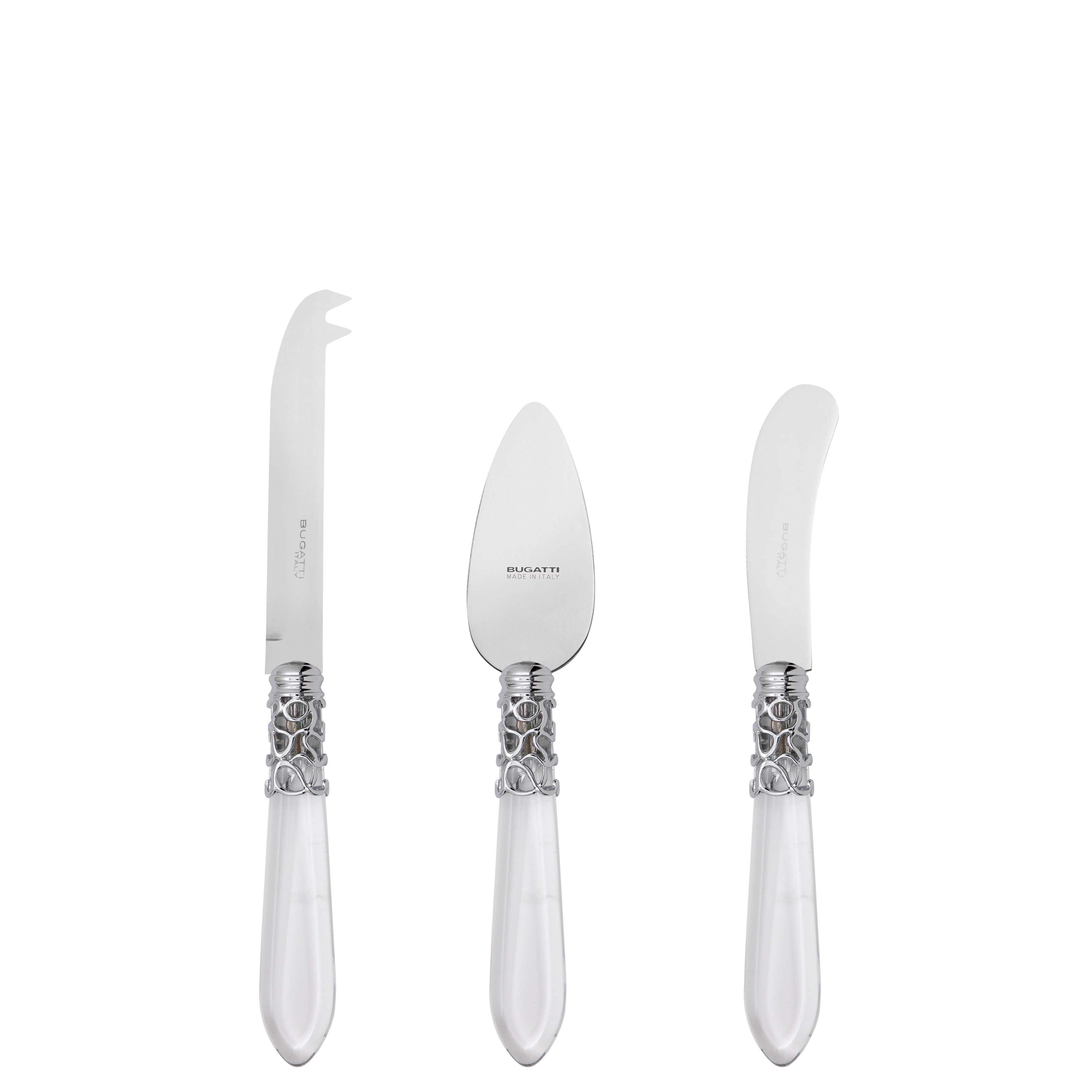 Melodia Brilliant 3 Piece Cheese Knife Set - clear