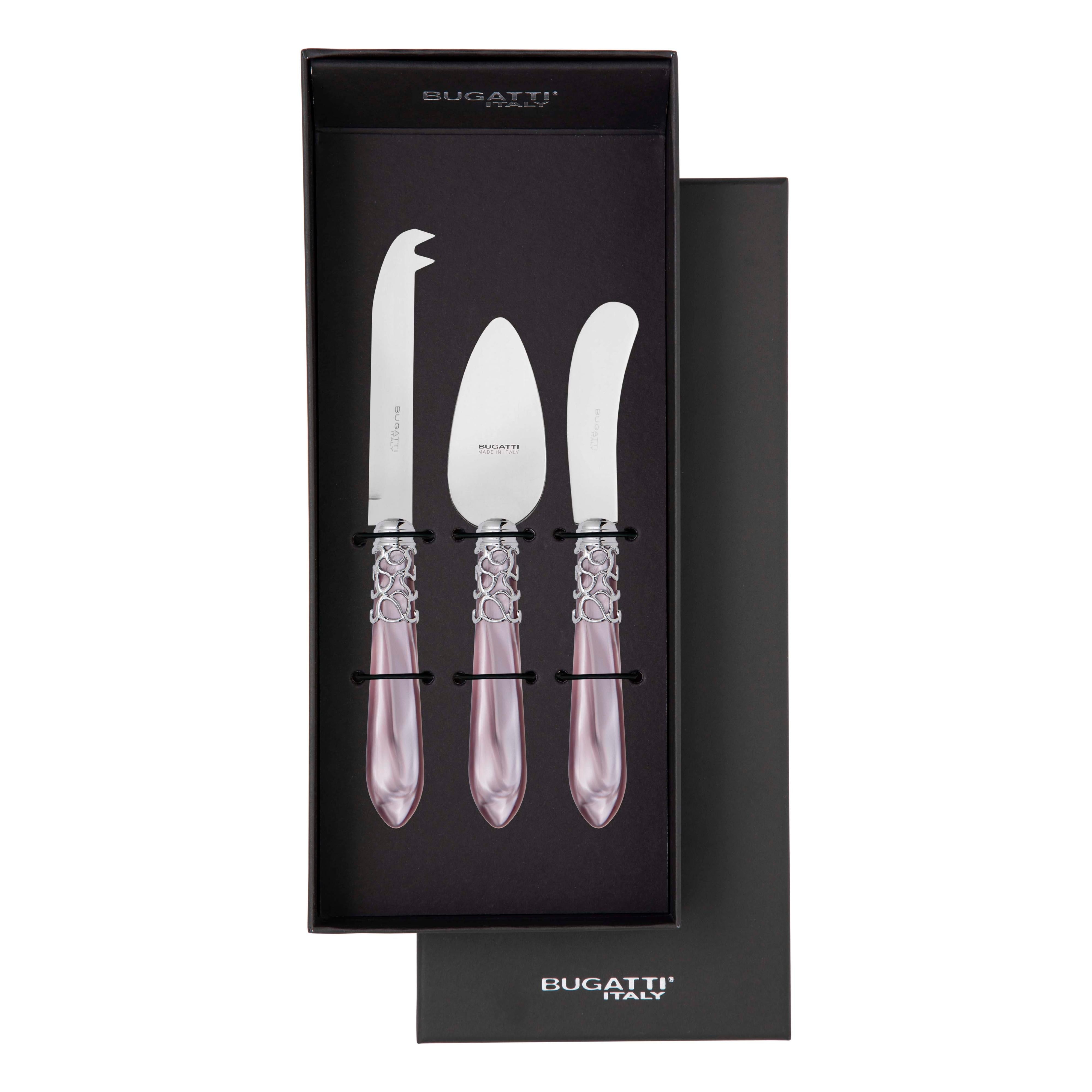 Melodia Brilliant 3 Piece Cheese Knife Set - lilac