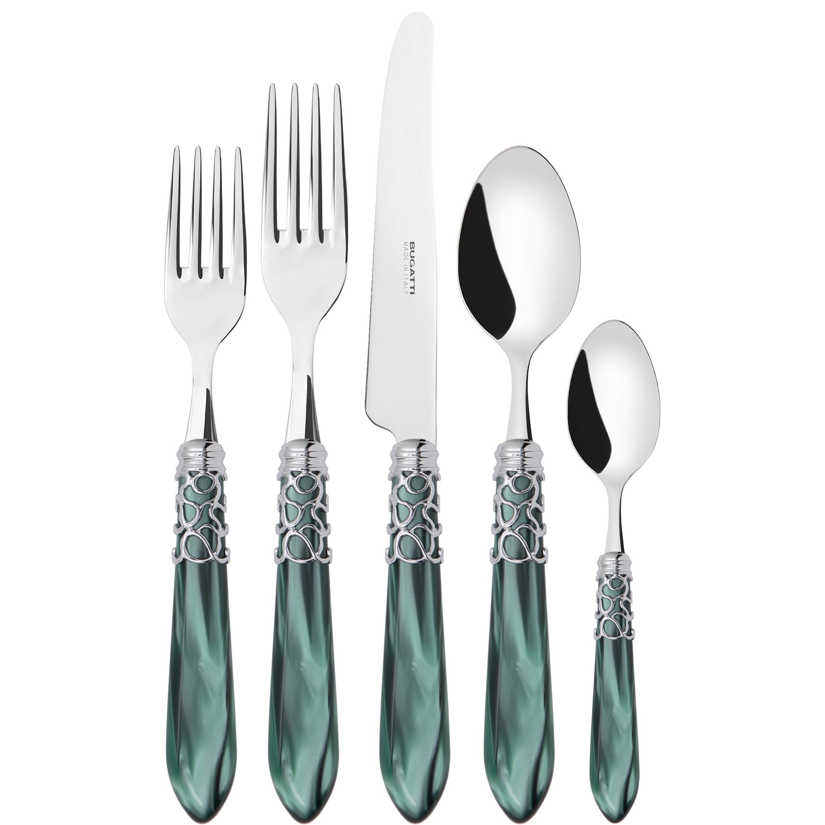 Melodia Brilliant 5 Piece Place setting - Emerald Green