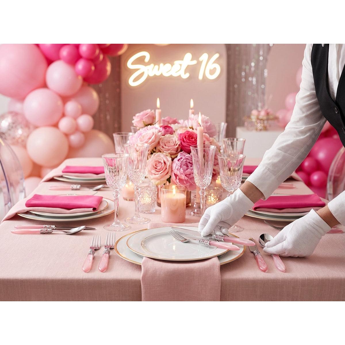 Melodia Brilliant 5 piece place setting - Pink
