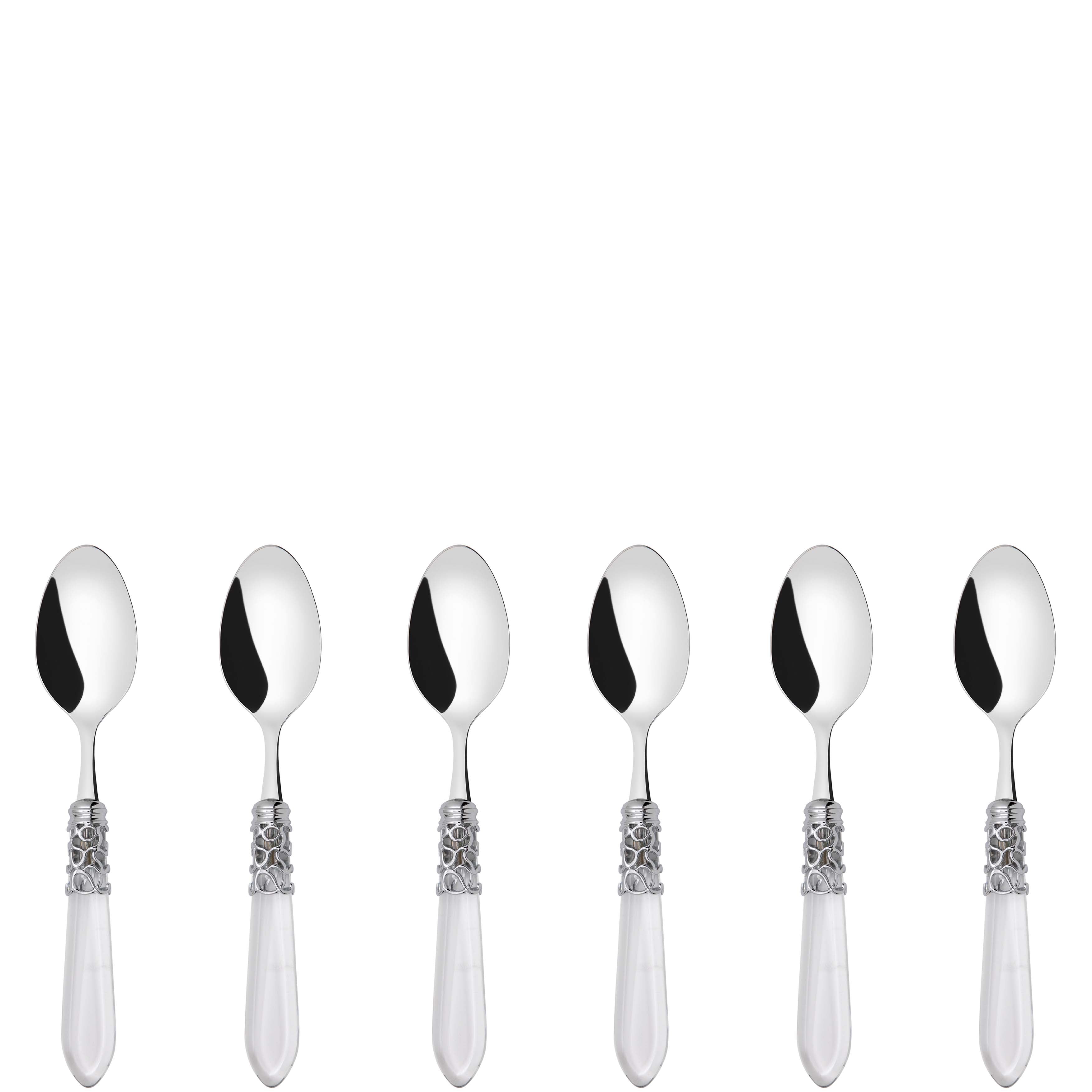 Melodia Brilliant 6 Piece Coffee Spoon Set in gift box - Clear-Casa Bugatti USA