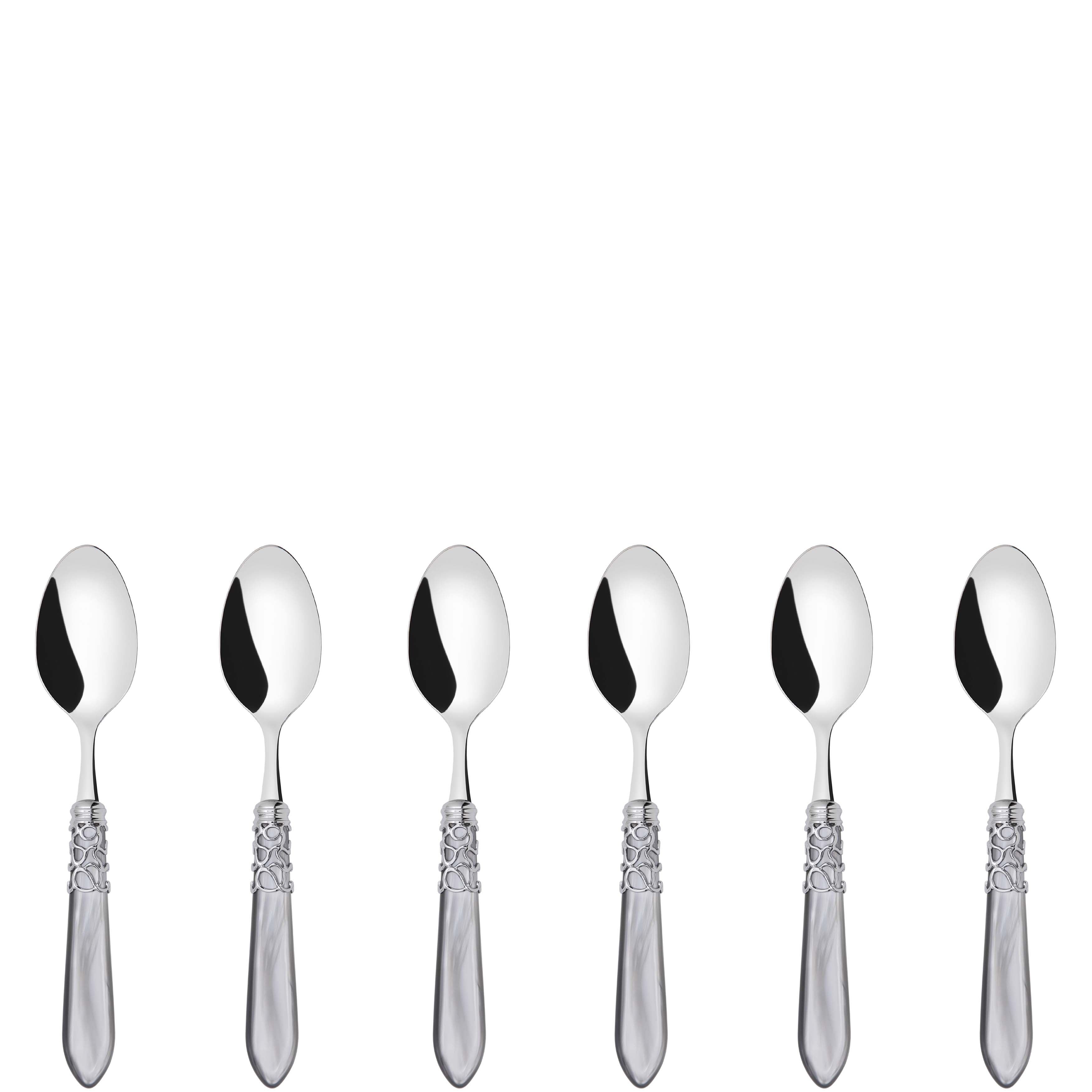 Melodia Brilliant 6 Piece Coffee Spoon Set in gift box - gray