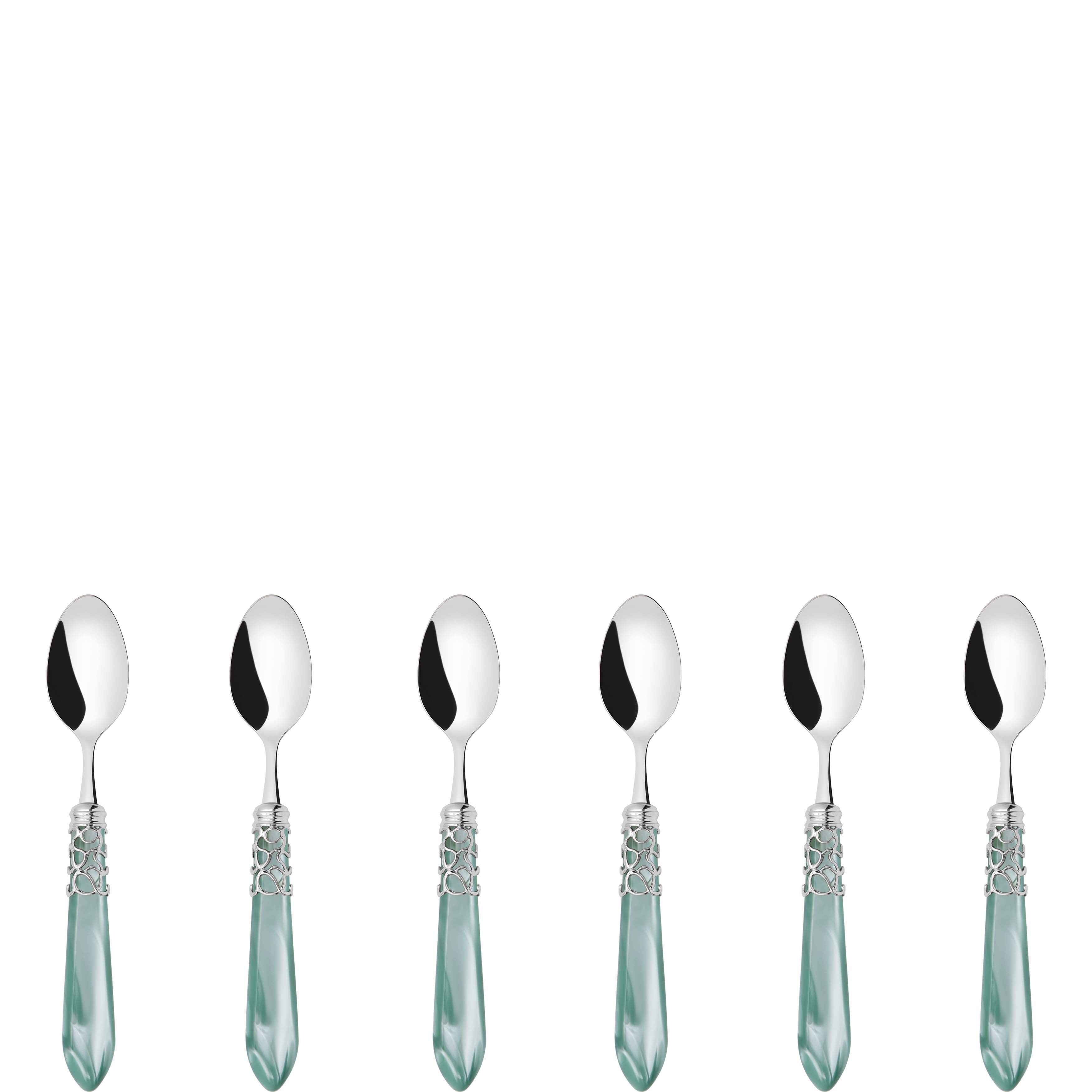 Melodia Brilliant 6 Piece Moka Spoon Set aqua