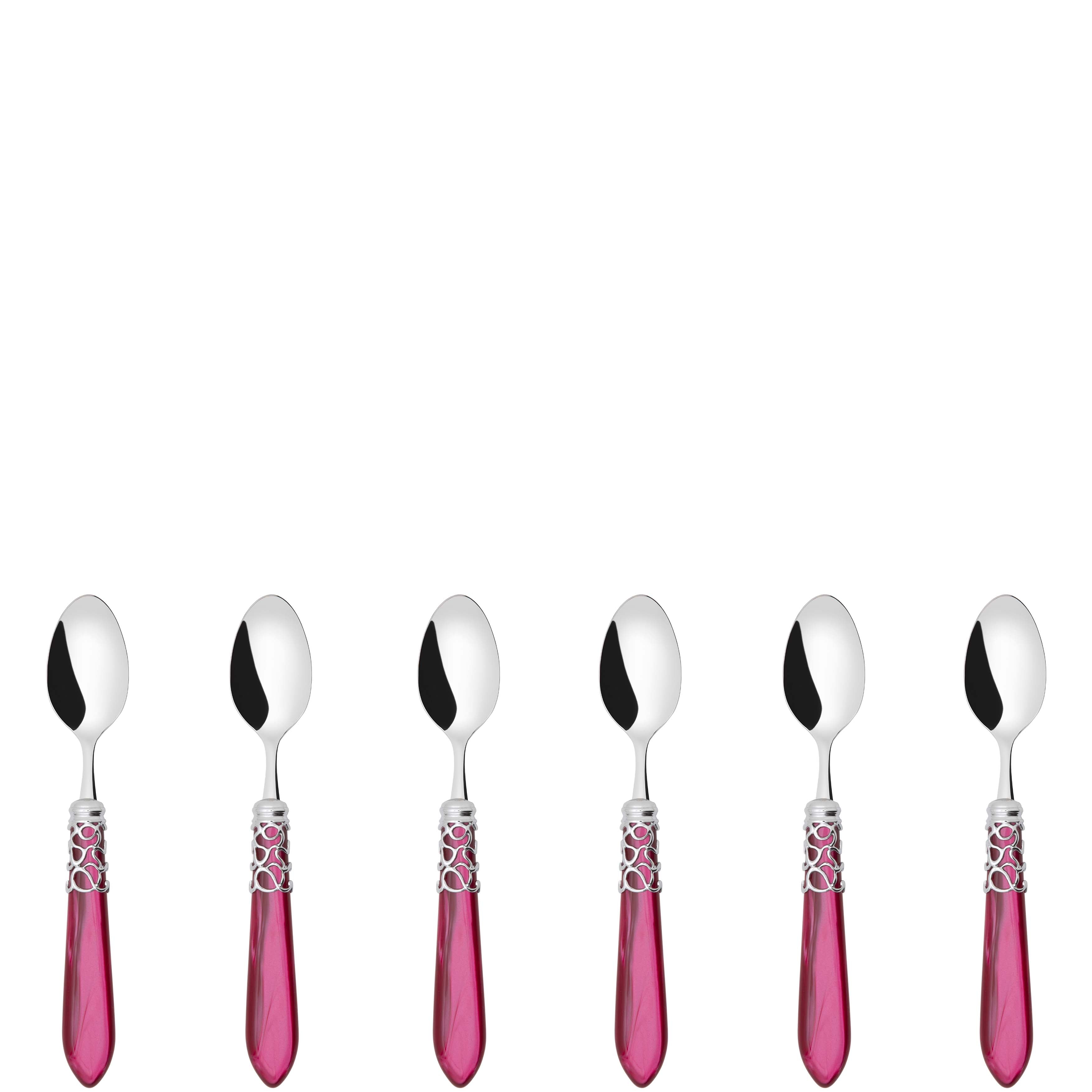 Melodia Brilliant 6 Piece Moka Spoon Set in gift box raspberry
