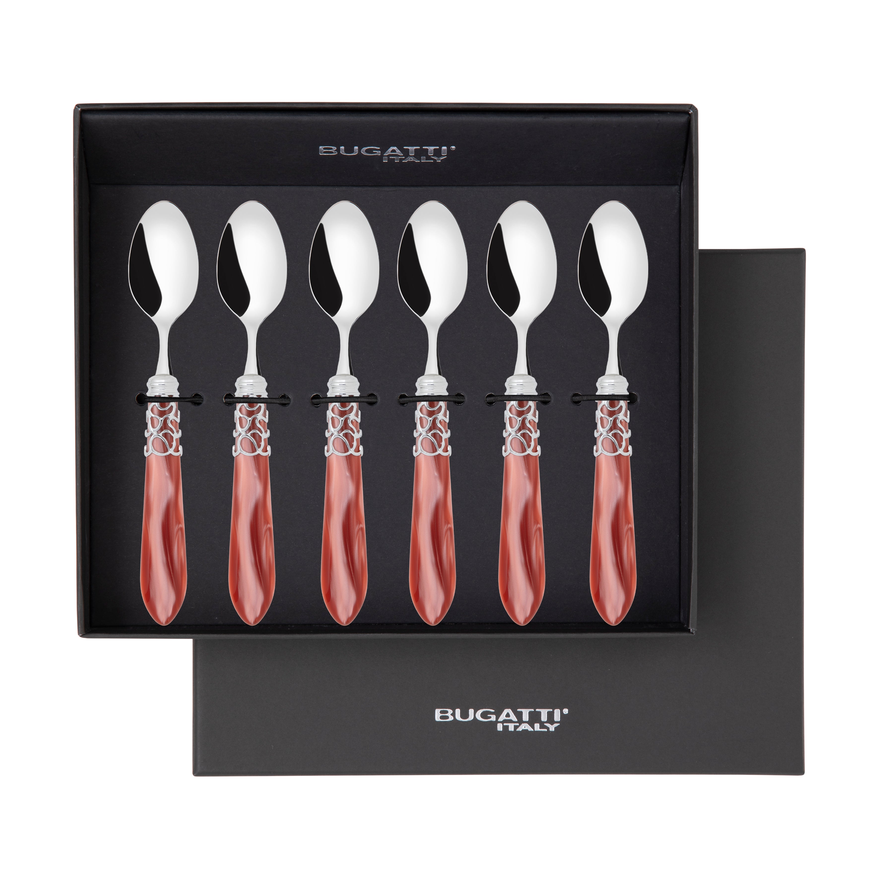 Melodia Brilliant 6 Piece Moka Spoon Set - Rust-Casa Bugatti USA
