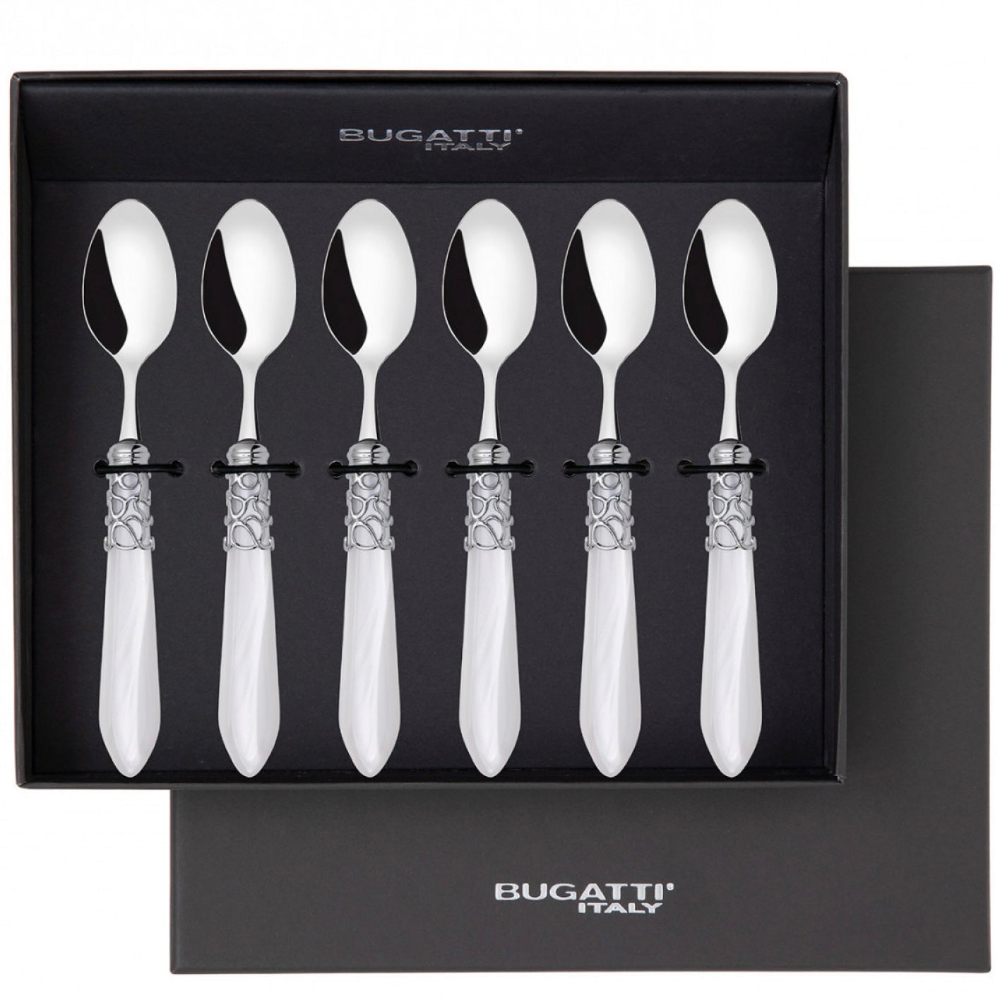 Melodia Brilliant 6 Piece Moka Spoon Set - White