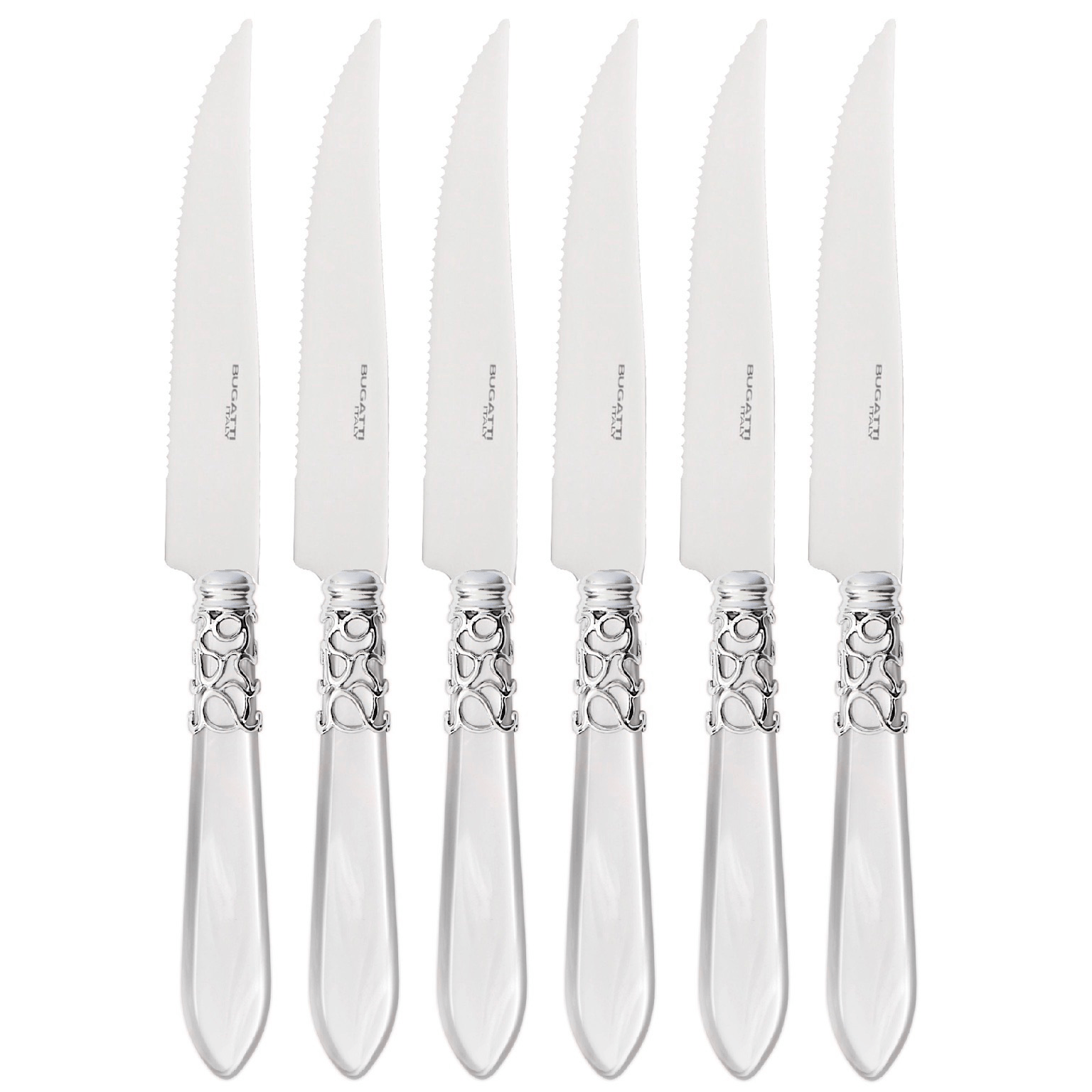 Melodia Steak Knives Set - WHITE-Casa Bugatti USA