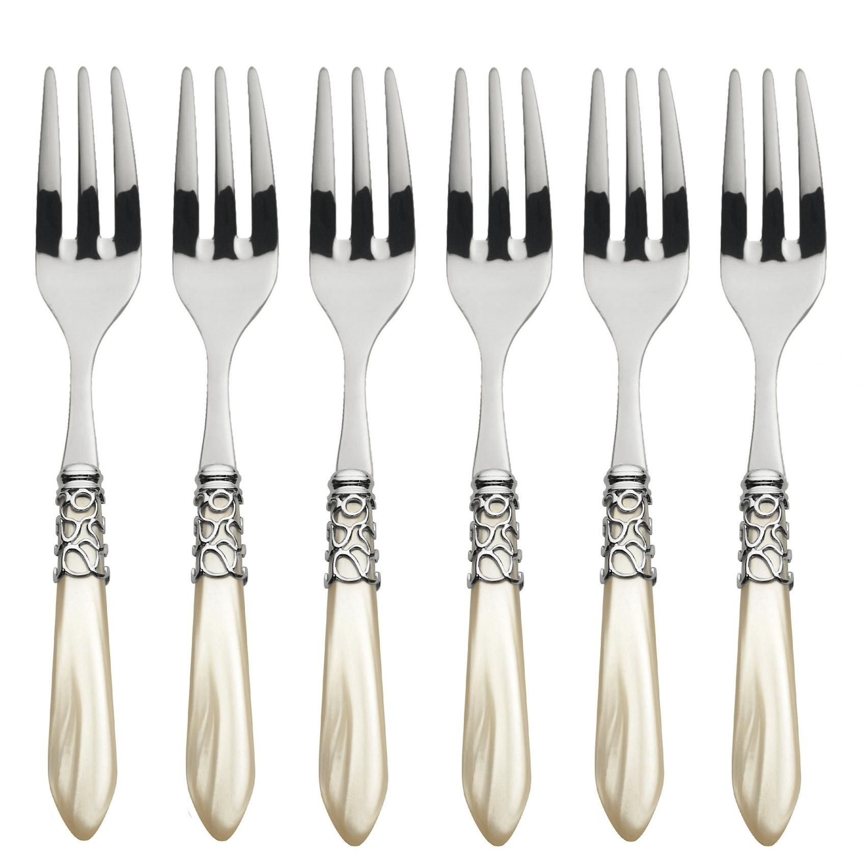 Melodia Cake / Cocktail Forks Set ivory-Casa Bugatti USA