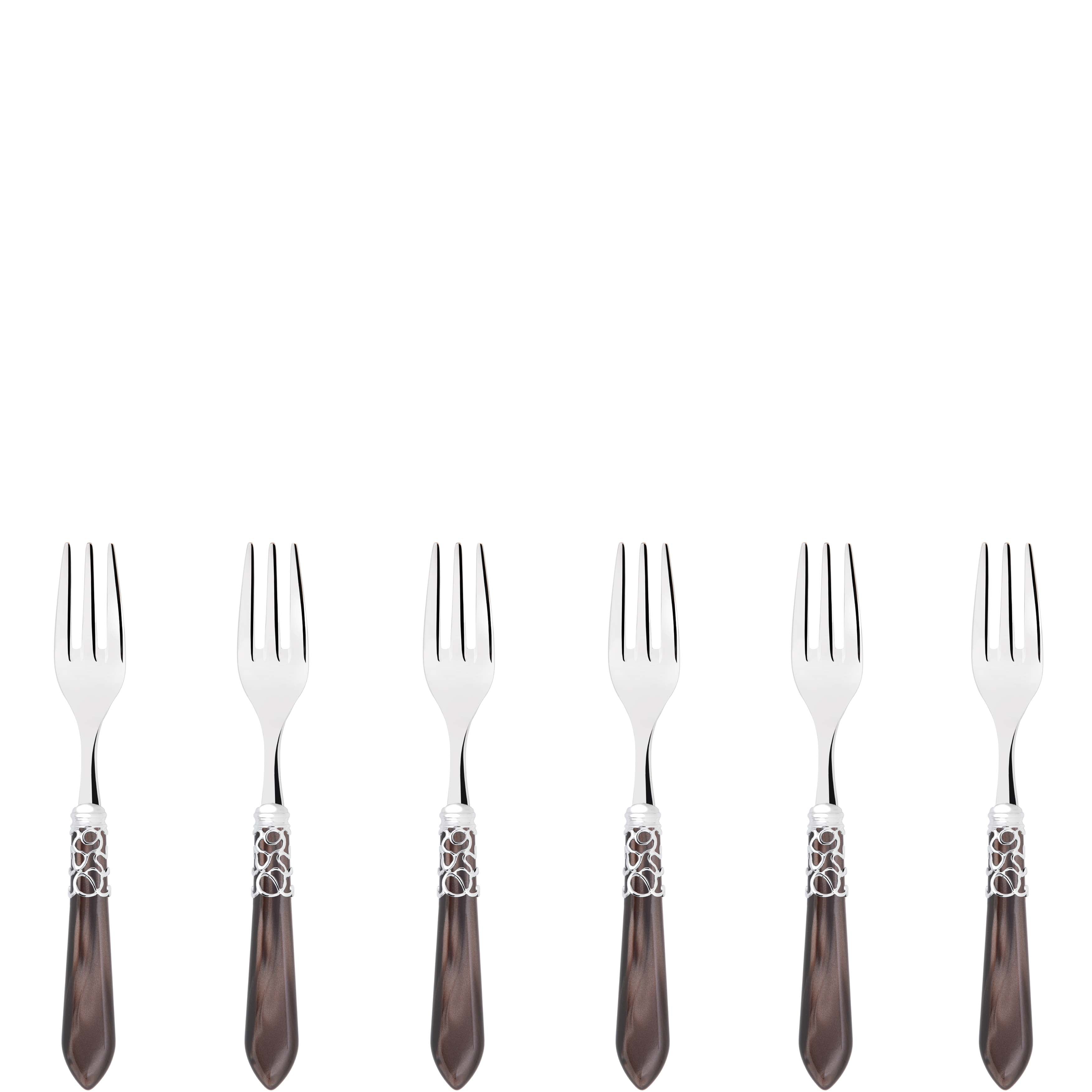 Melodia Brilliant Cocktail / Cake Fork Set in gift box - chocolate