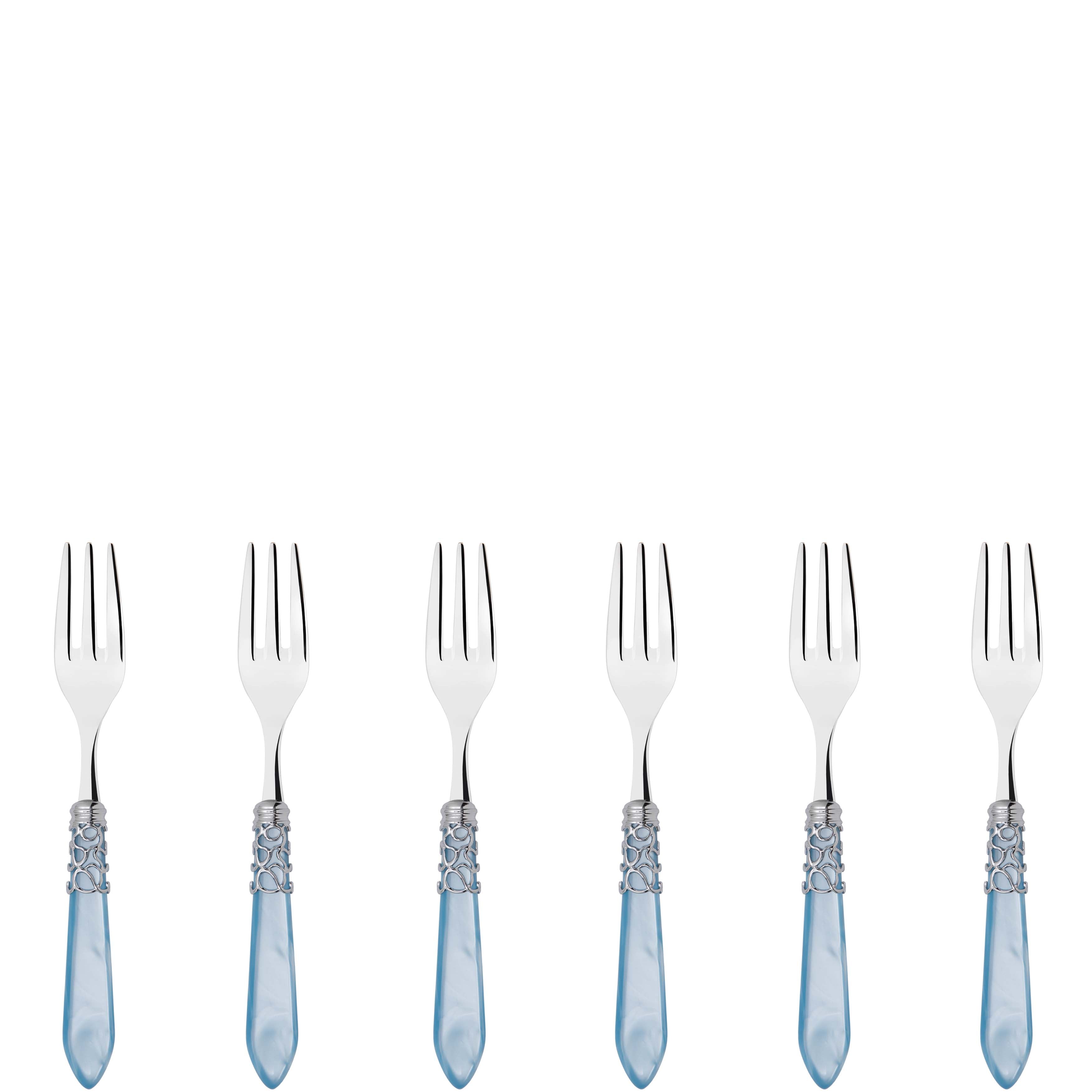 Melodia Brilliant Cocktail / Cake Fork Set in gift box - sky blue