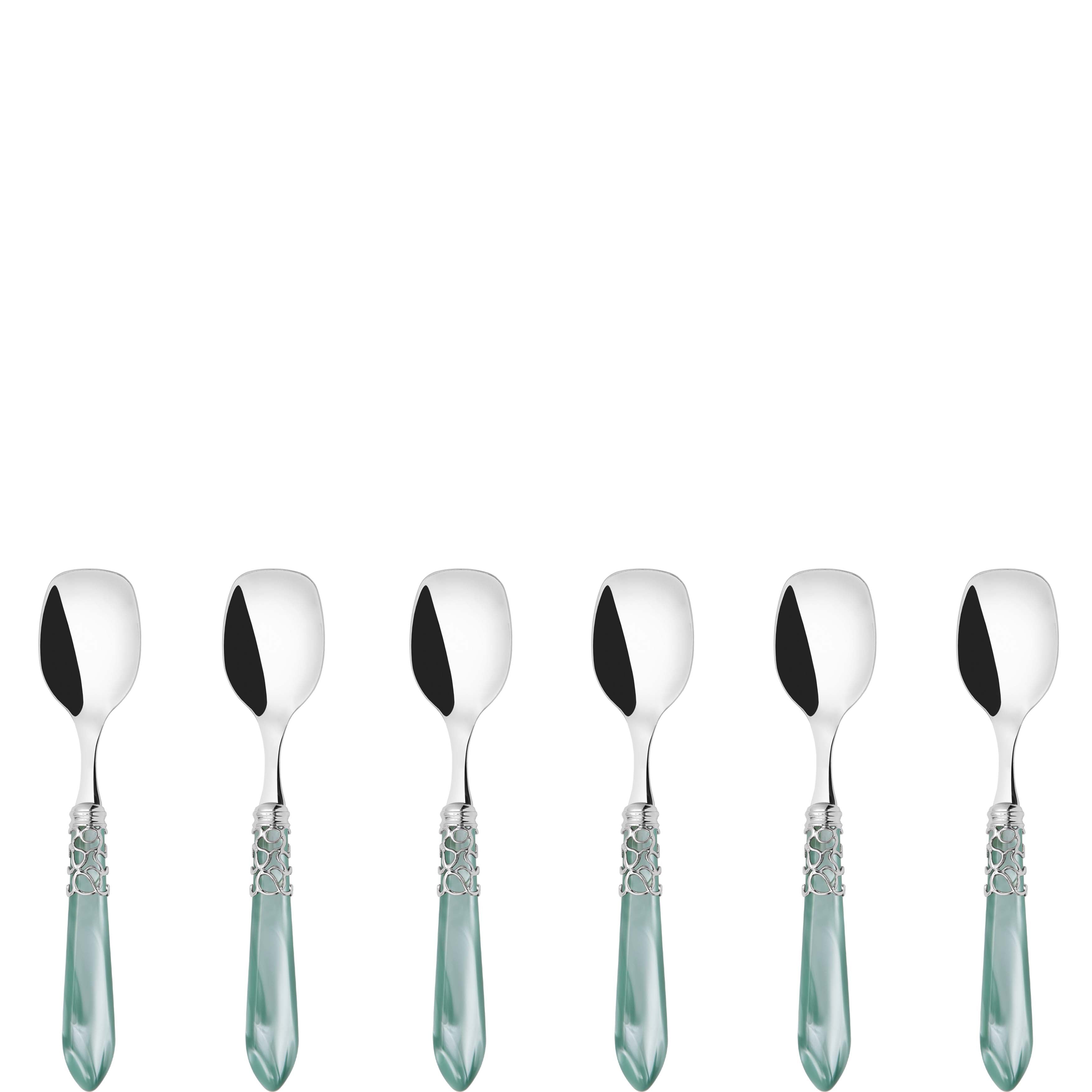 Melodia Brilliant Ice Cream Spoons Set in gift box - aqua