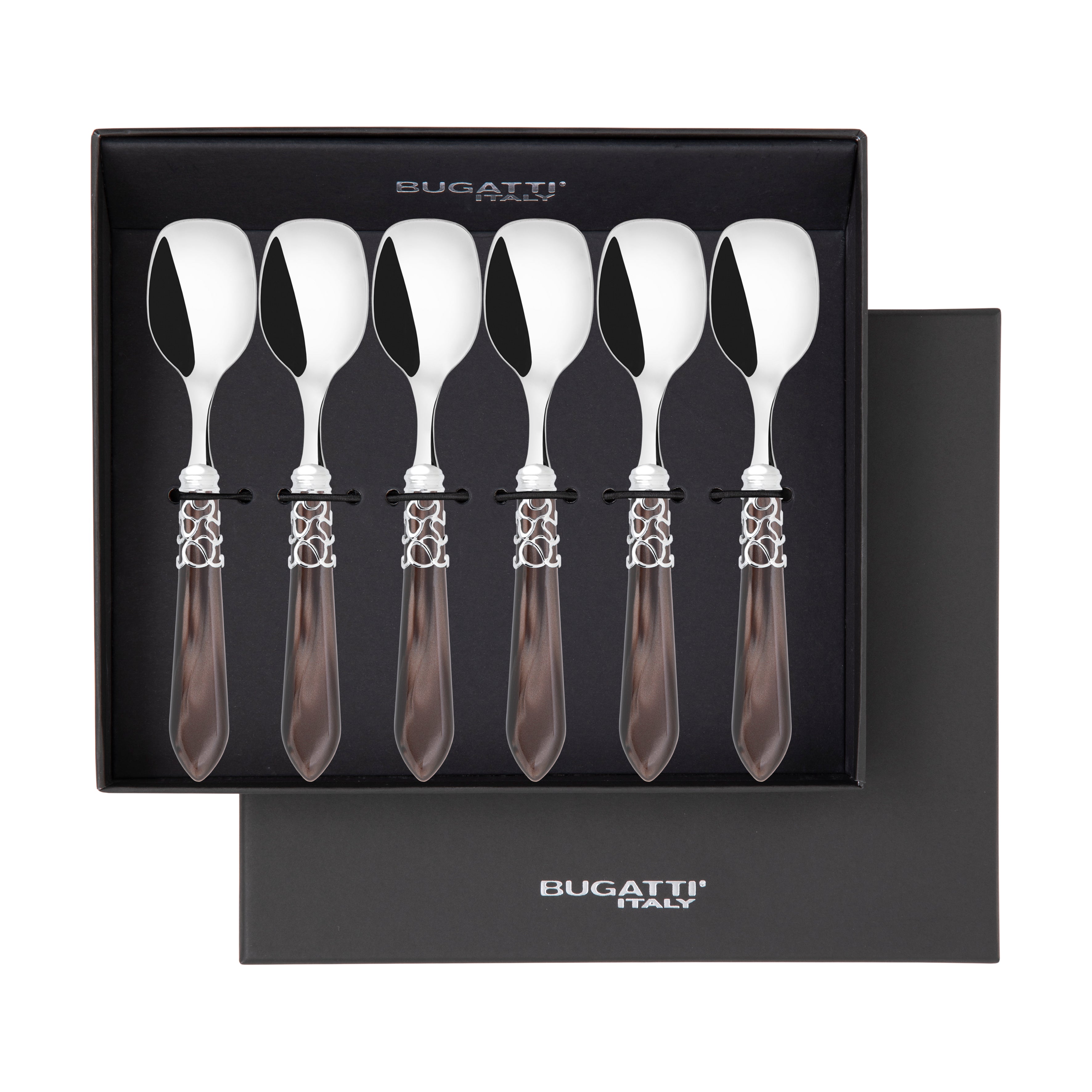Melodia Brilliant Ice Cream Spoons Set in gift box - chocolate