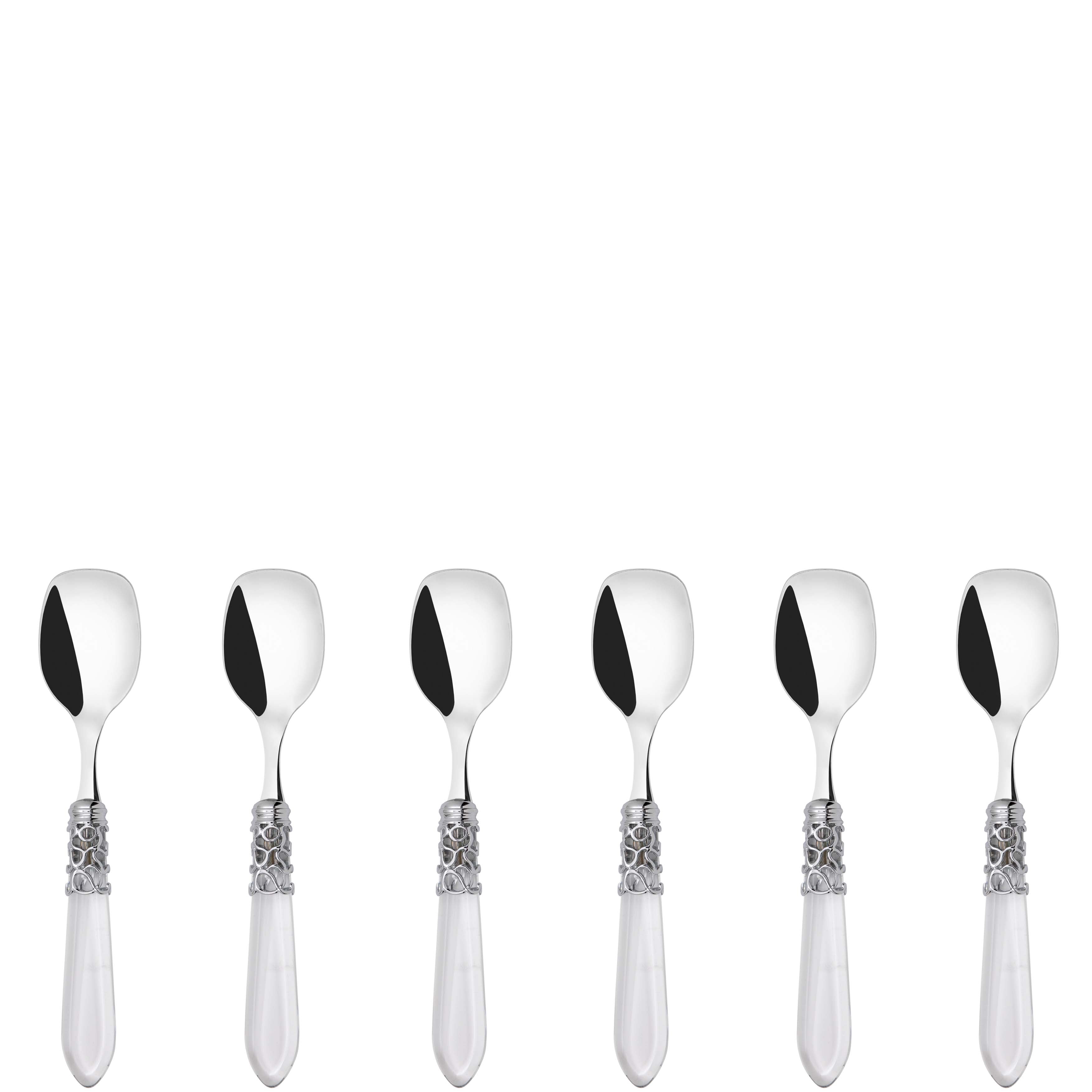 Melodia Brilliant Ice Cream Spoons Set in gift box - clear