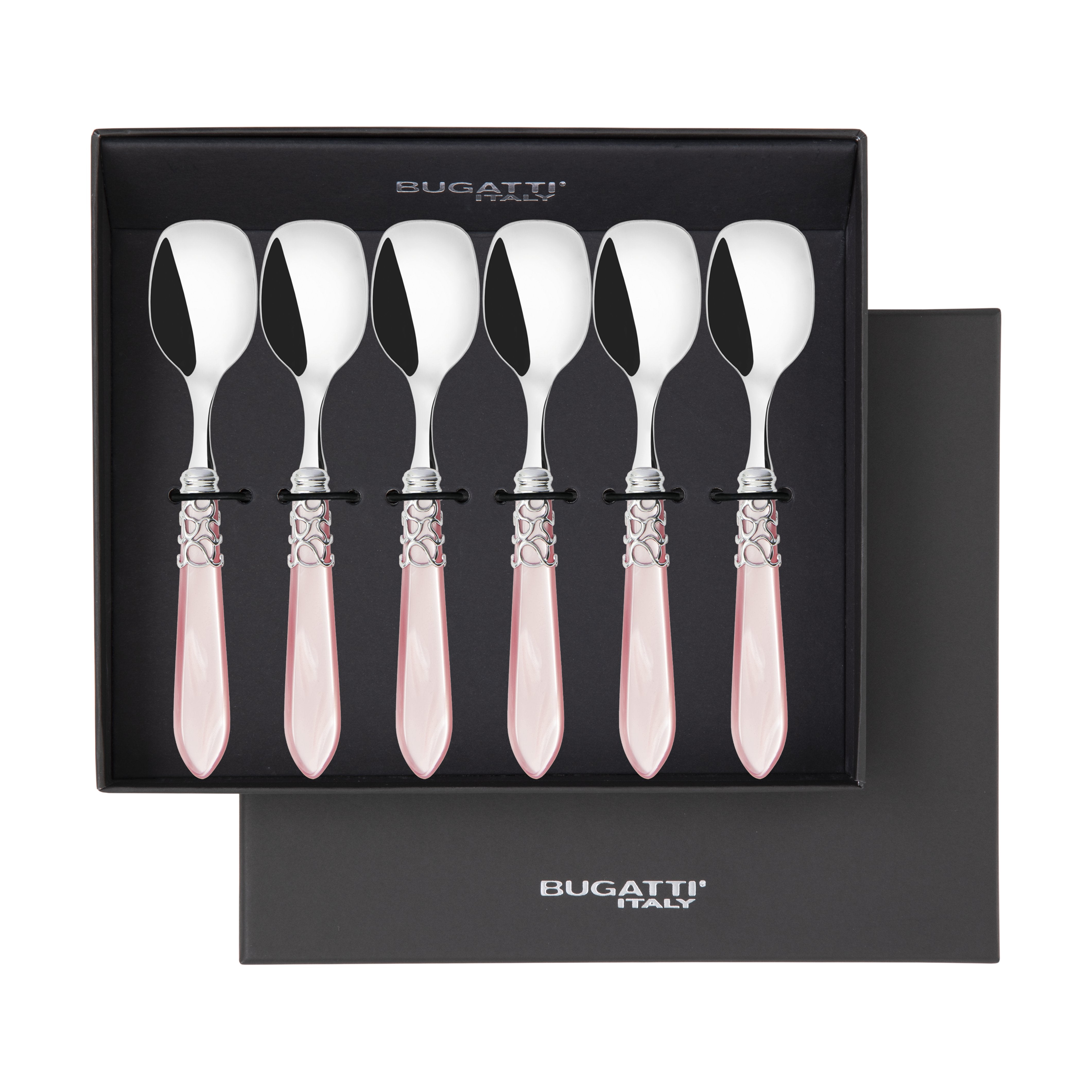 Melodia Brilliant Ice Cream Spoons Set in gift box - pink