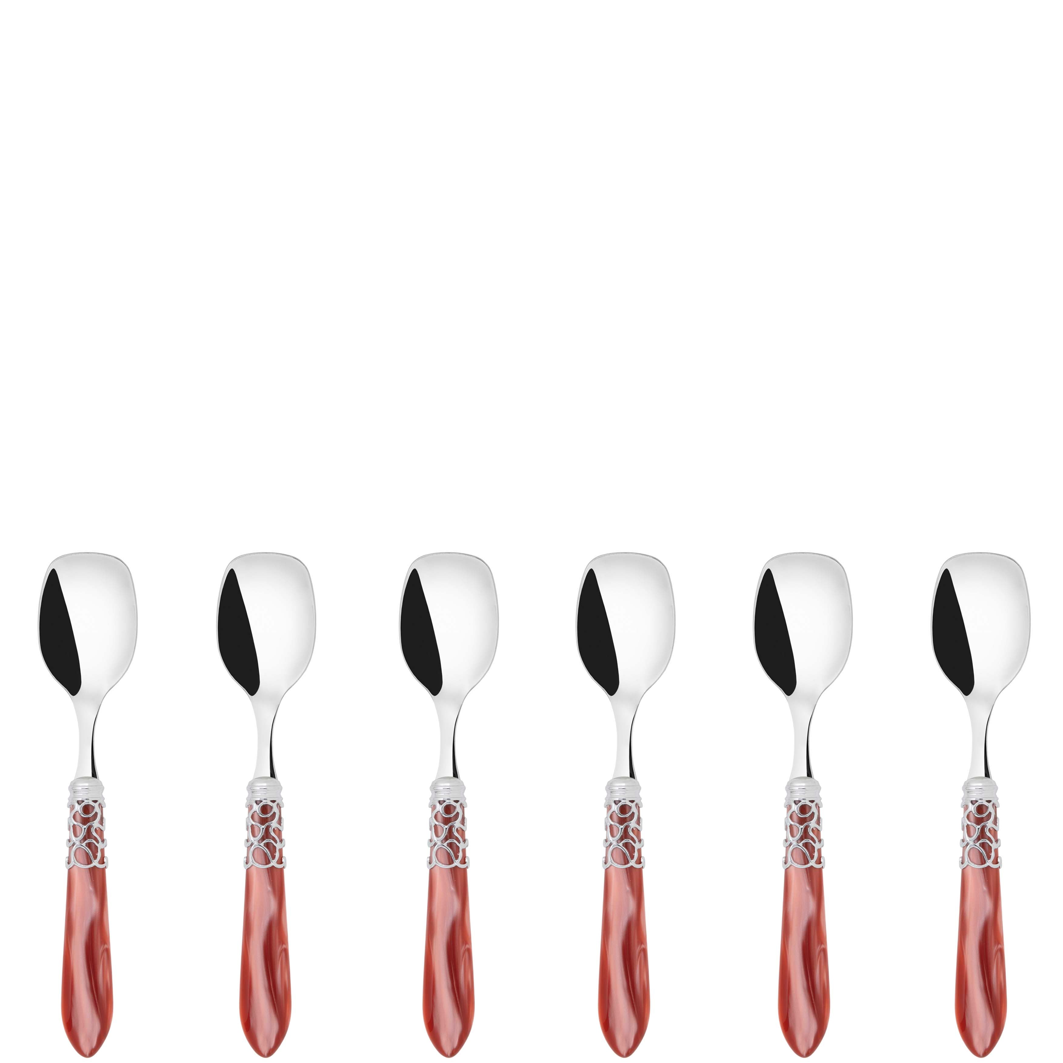 Melodia Brilliant Ice Cream Spoons Set in gift box - rust