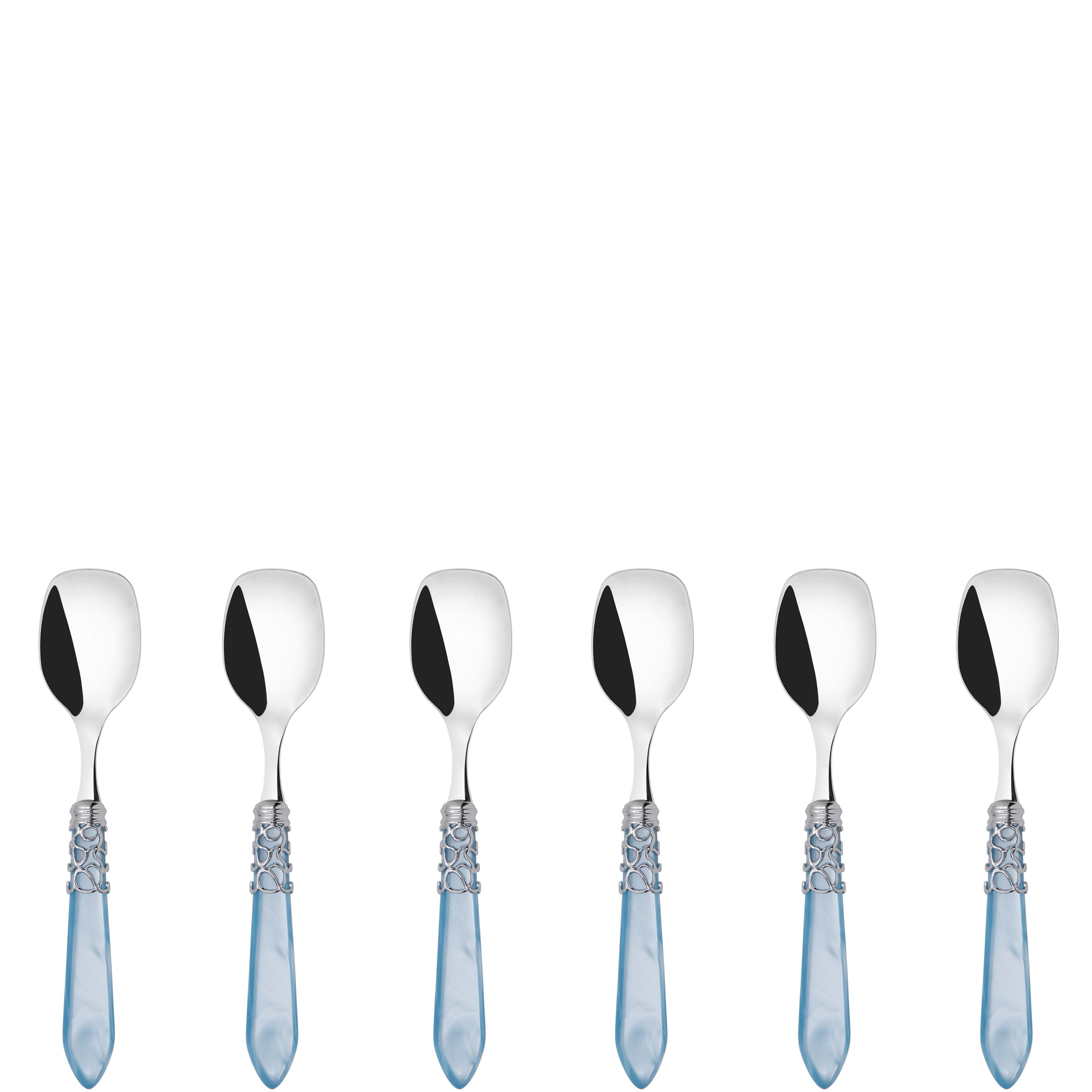 Melodia Brilliant Ice Cream Spoons Set in gift box - sky blue